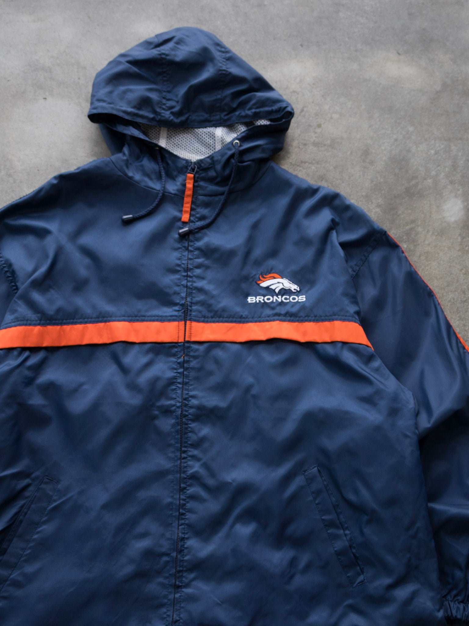 Vintage Navy Denver Broncos Track Jacket (L)
