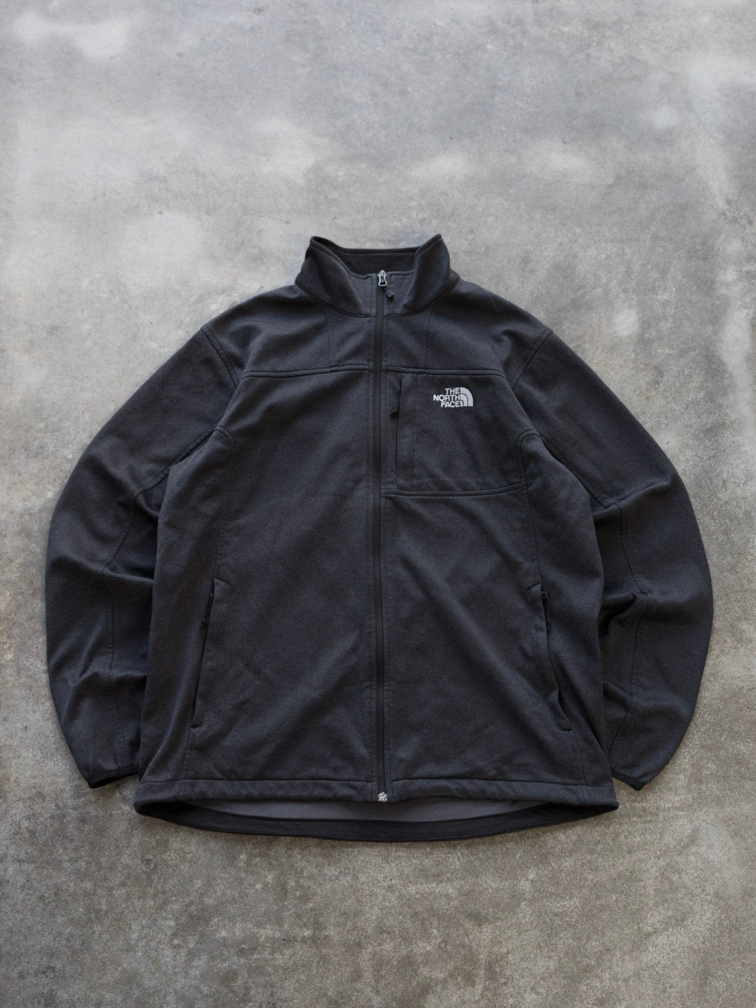 Vintage Black The North Face Softshell Jacket (XL)