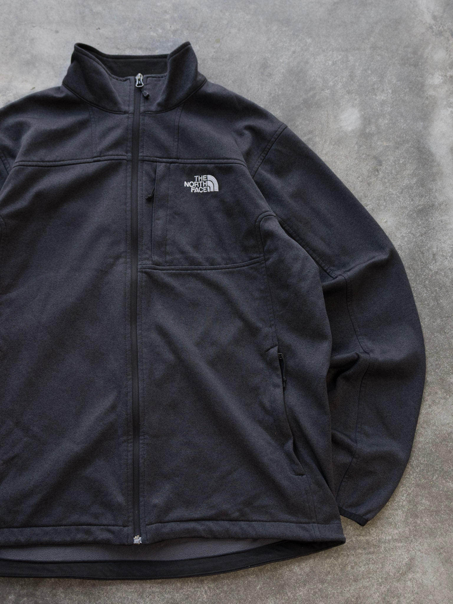 Vintage Black The North Face Softshell Jacket (XL)