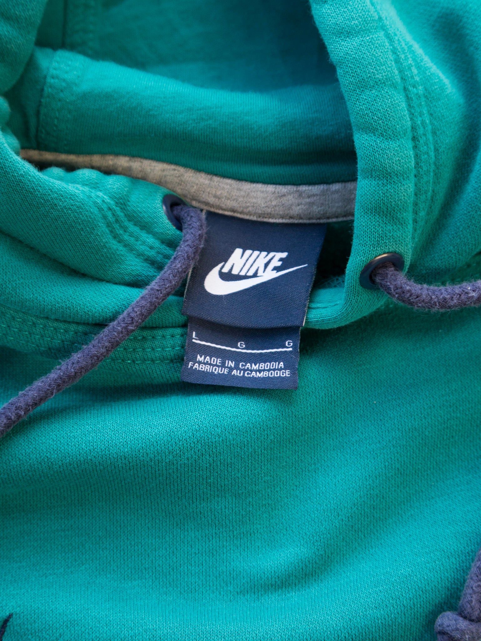 Vintage Teal Nike Swoosh Hoodie (L)