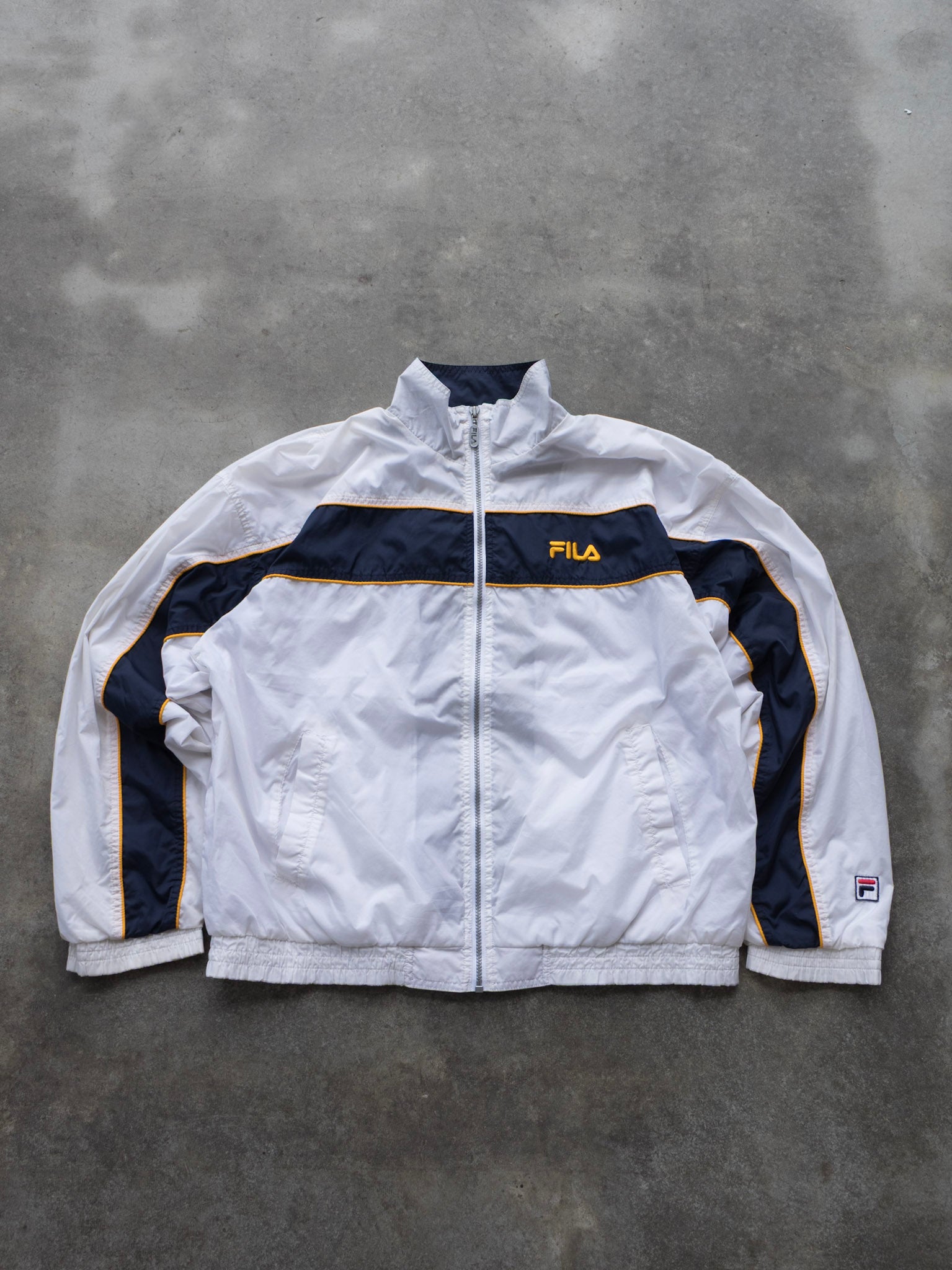 Vintage White Fila Track Jacket (L)