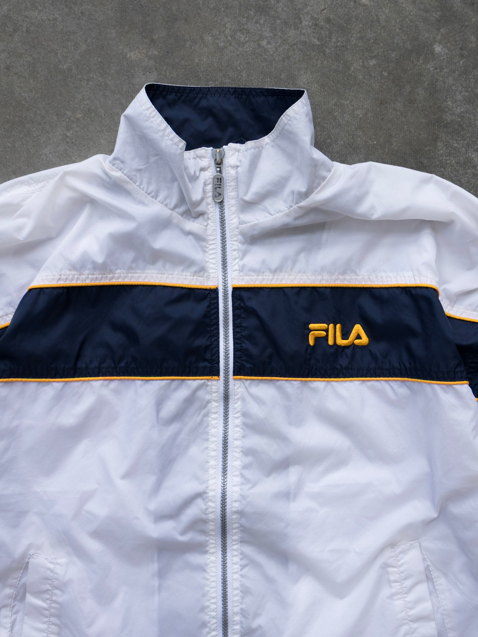Vintage White Fila Track Jacket (L)