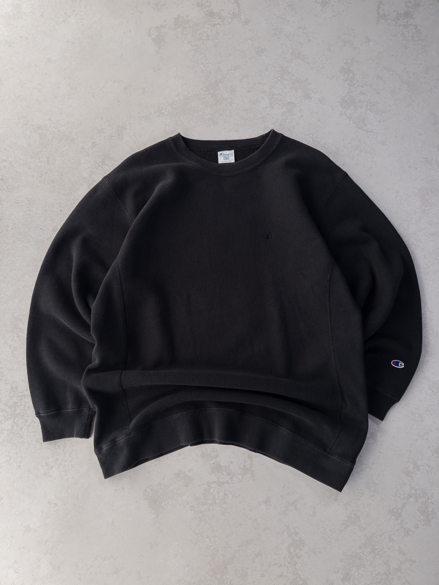 Vintage Champion Black Sweatshirt (L)