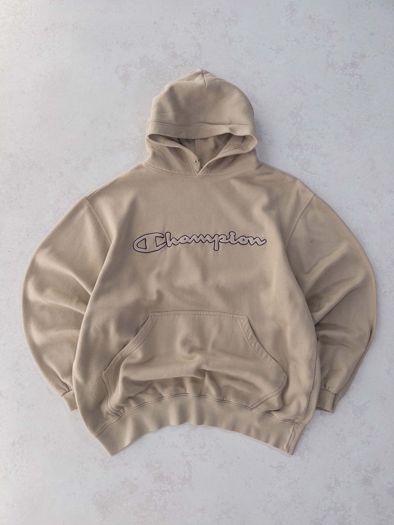Vintage Champion Beige Hoodie (L)