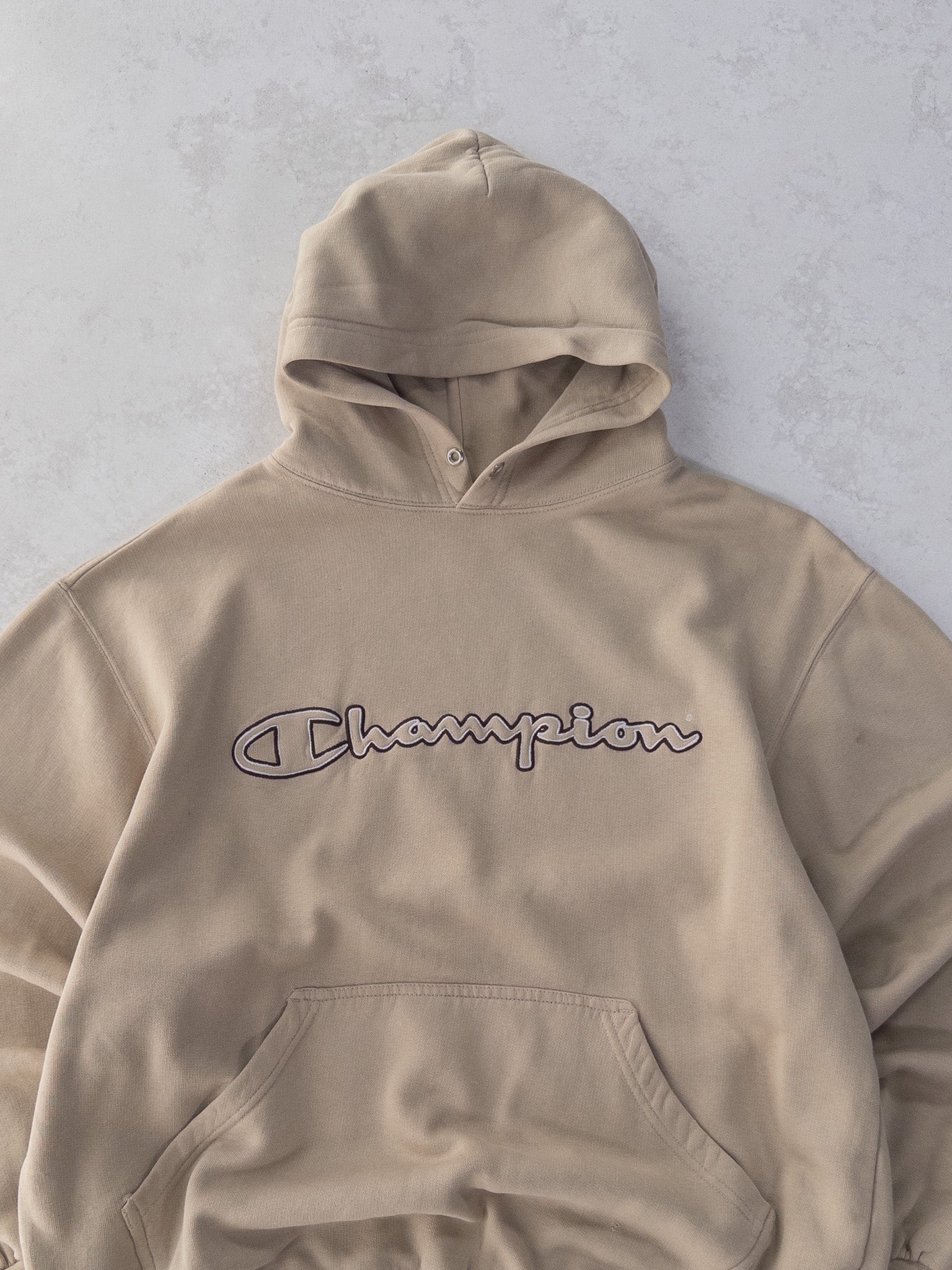 Vintage Champion Beige Hoodie (L)