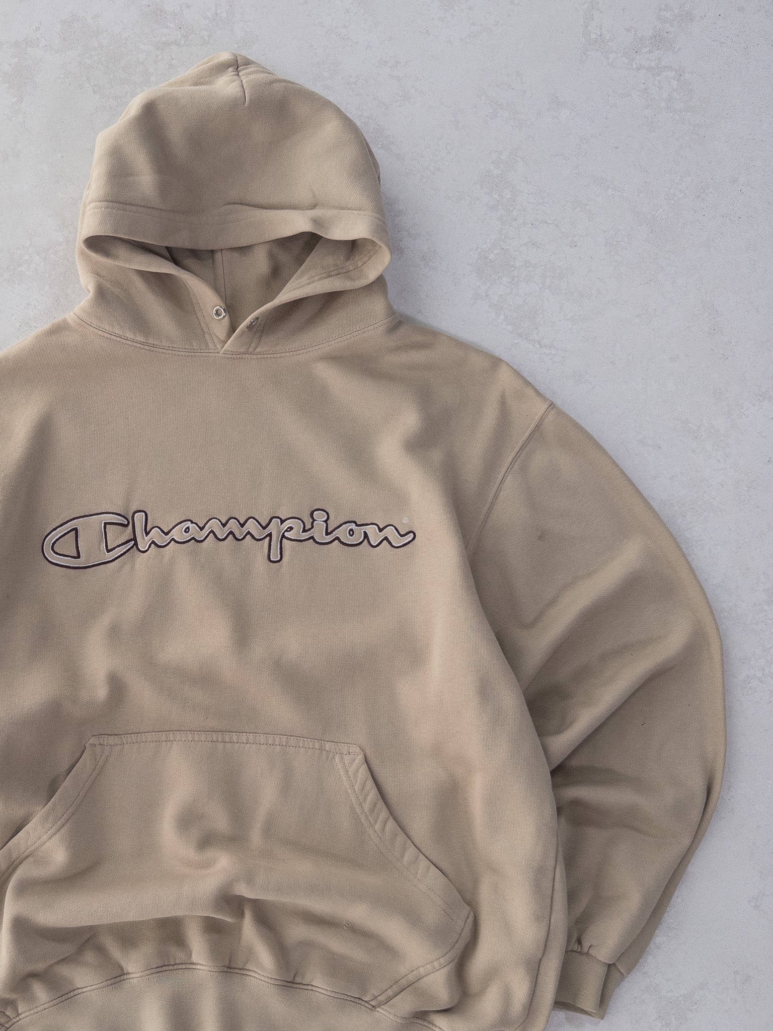 Vintage Champion Beige Hoodie (L)
