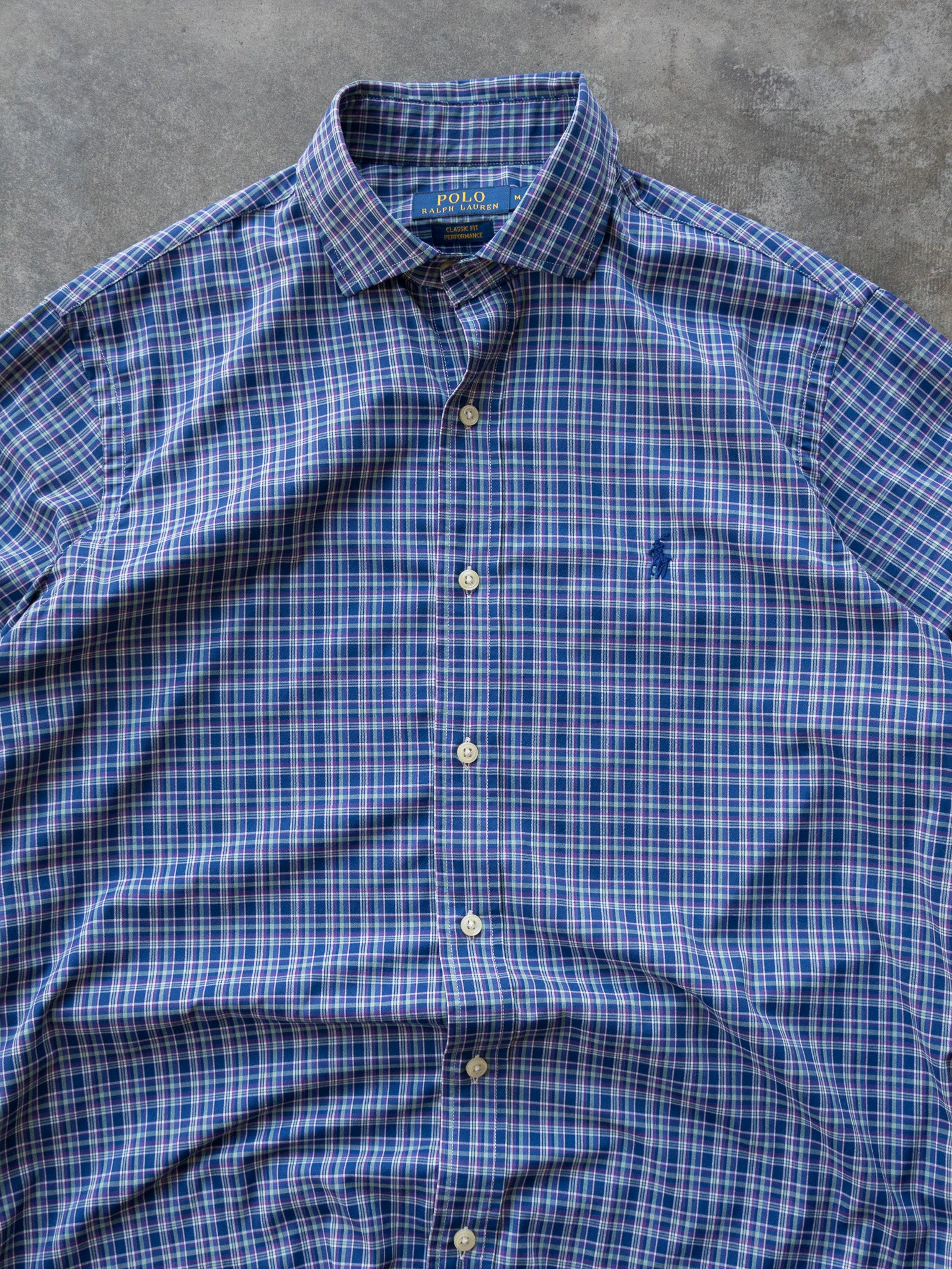 Vintage Blue & Purple Ralph Lauren Check Shirt (M)