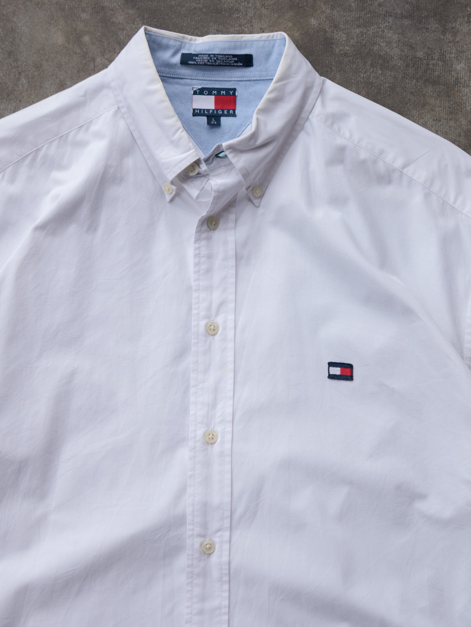 Vintage 00s White Tommy Hilfiger Shirt (L)