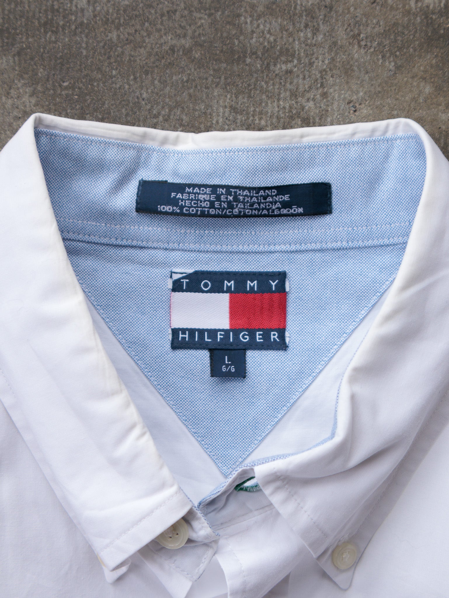 Vintage 00s White Tommy Hilfiger Shirt (L)