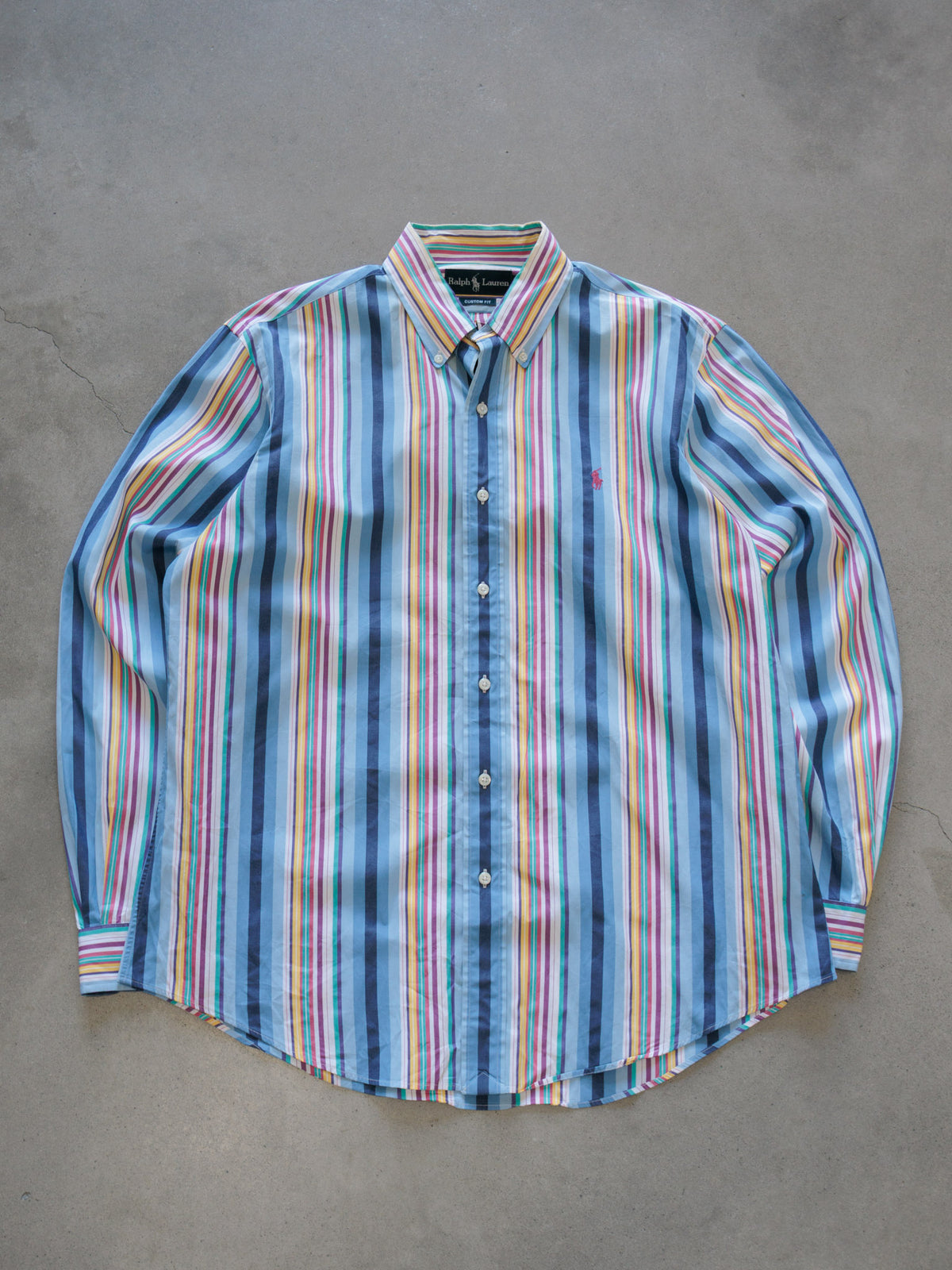 Vintage 00s Multicolor Striped Ralph Lauren Shirt (L)
