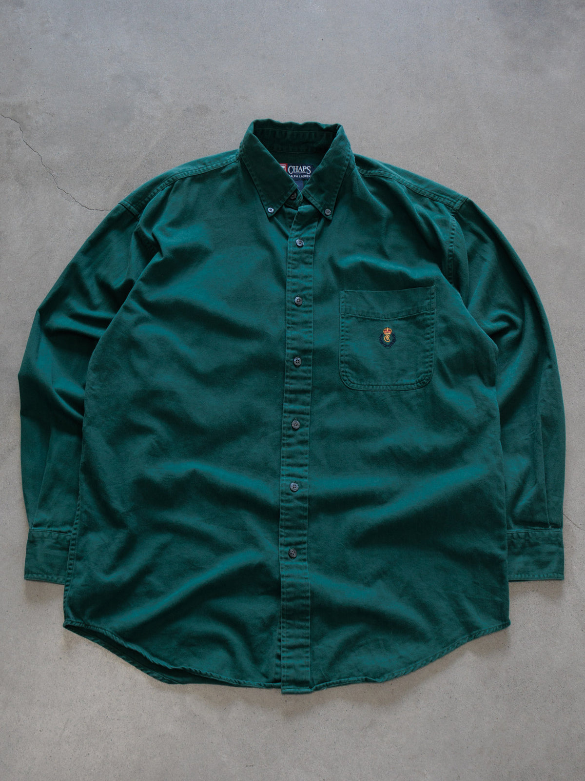 Vintage 00s Green Chaps Ralph Lauren Shirt (M)