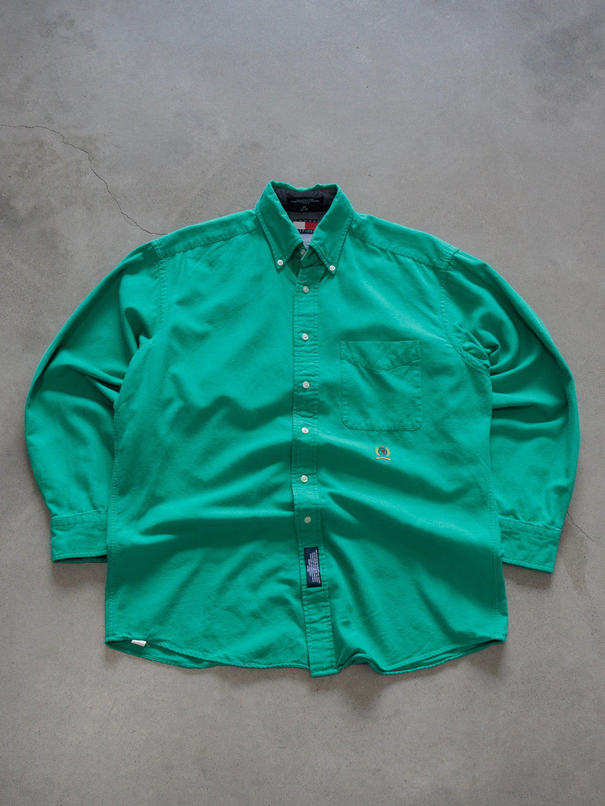 Vintage 90s Green Tommy Hilfiger Shirt (M)