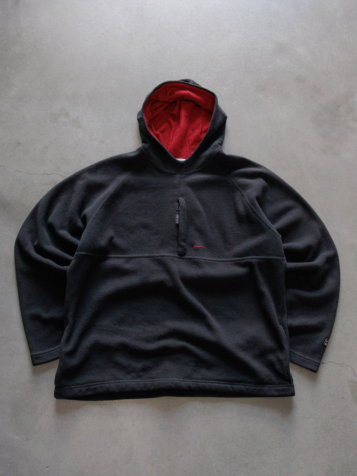 Vintage 90s Black Nike Fleece Hoodie (XL)