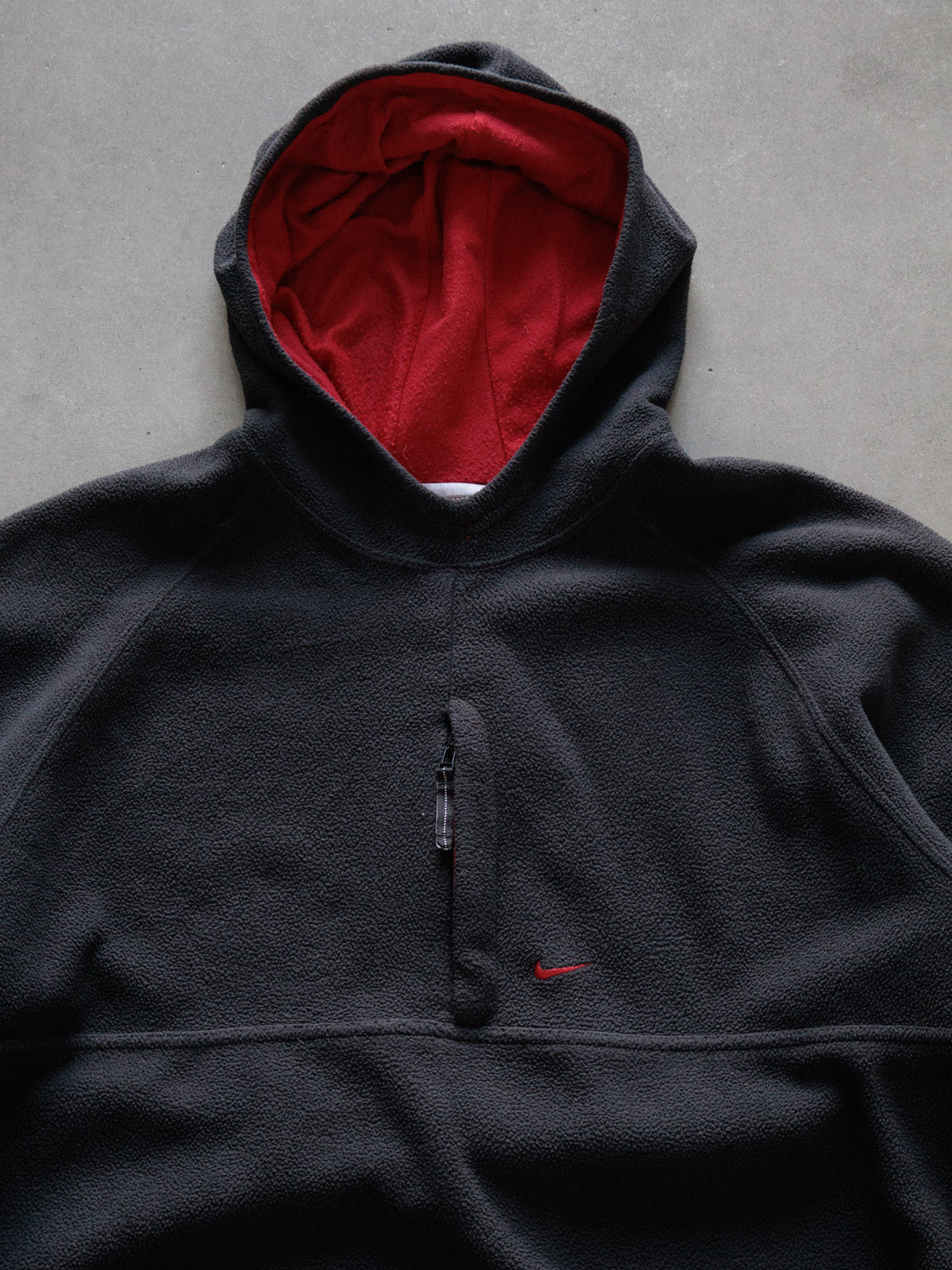 Vintage 90s Black Nike Fleece Hoodie (XL)