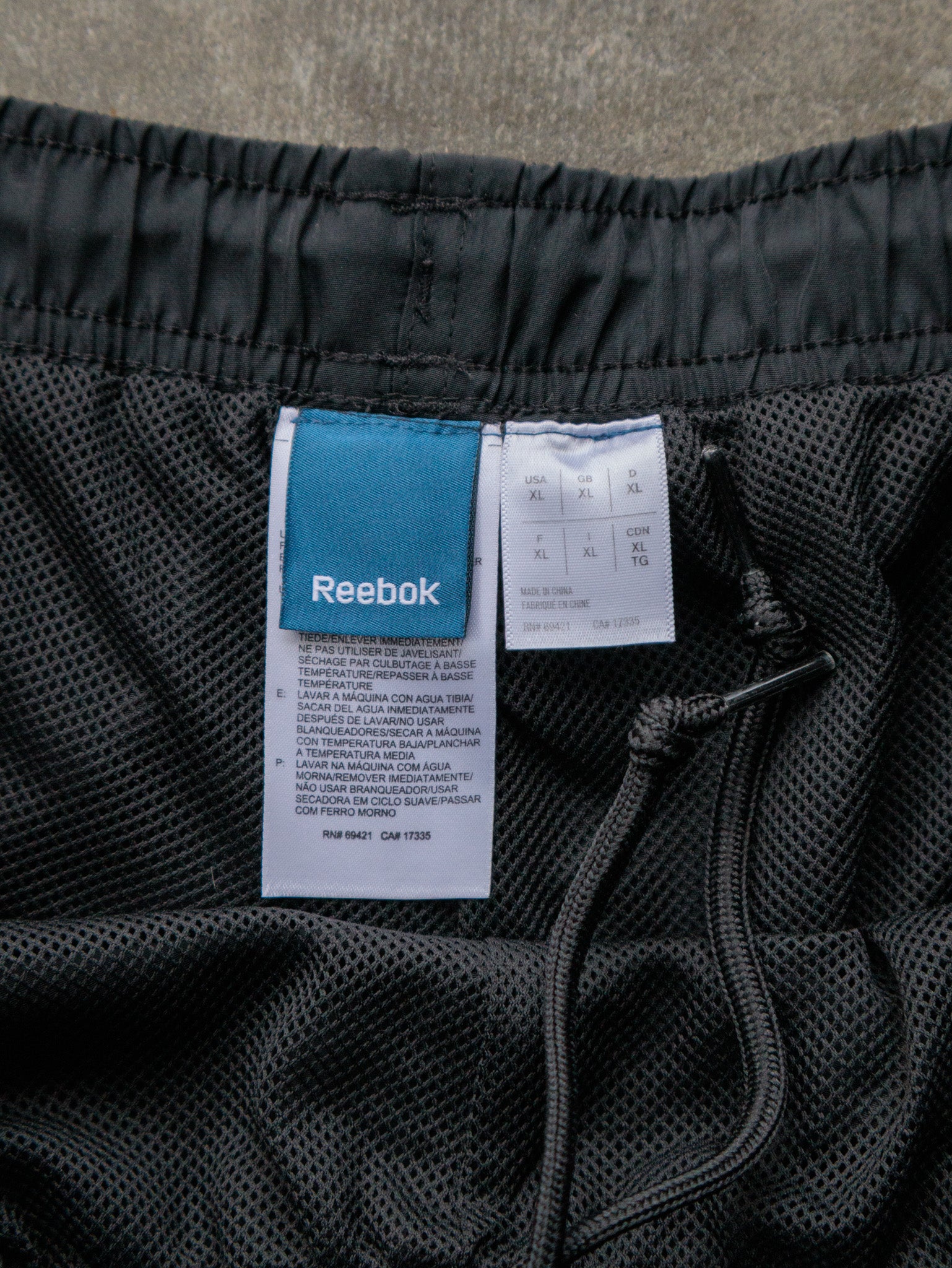 Vintage 00s Black Reebok Track Pants (XL)