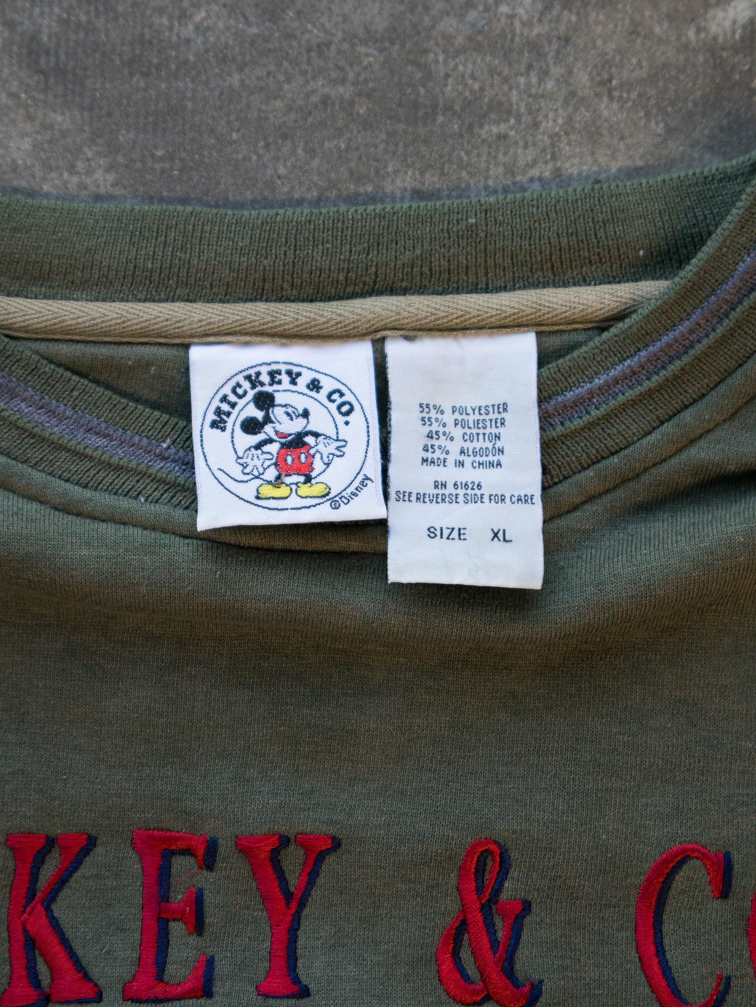 Vintage Green Mickey & Co Sweatshirt (XL)