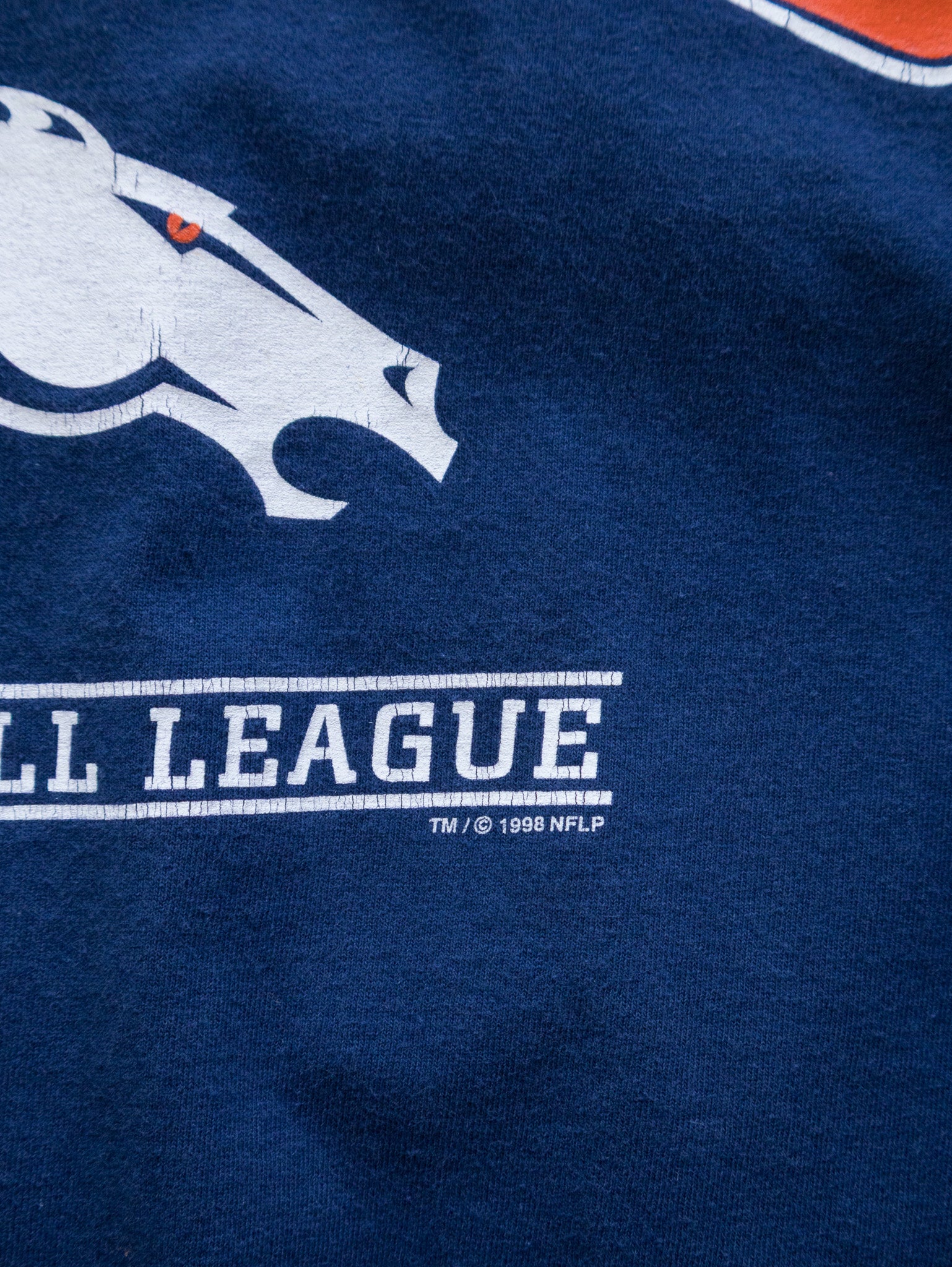 Vintage 1998 Navy Denver Broncos Tee (2XL)