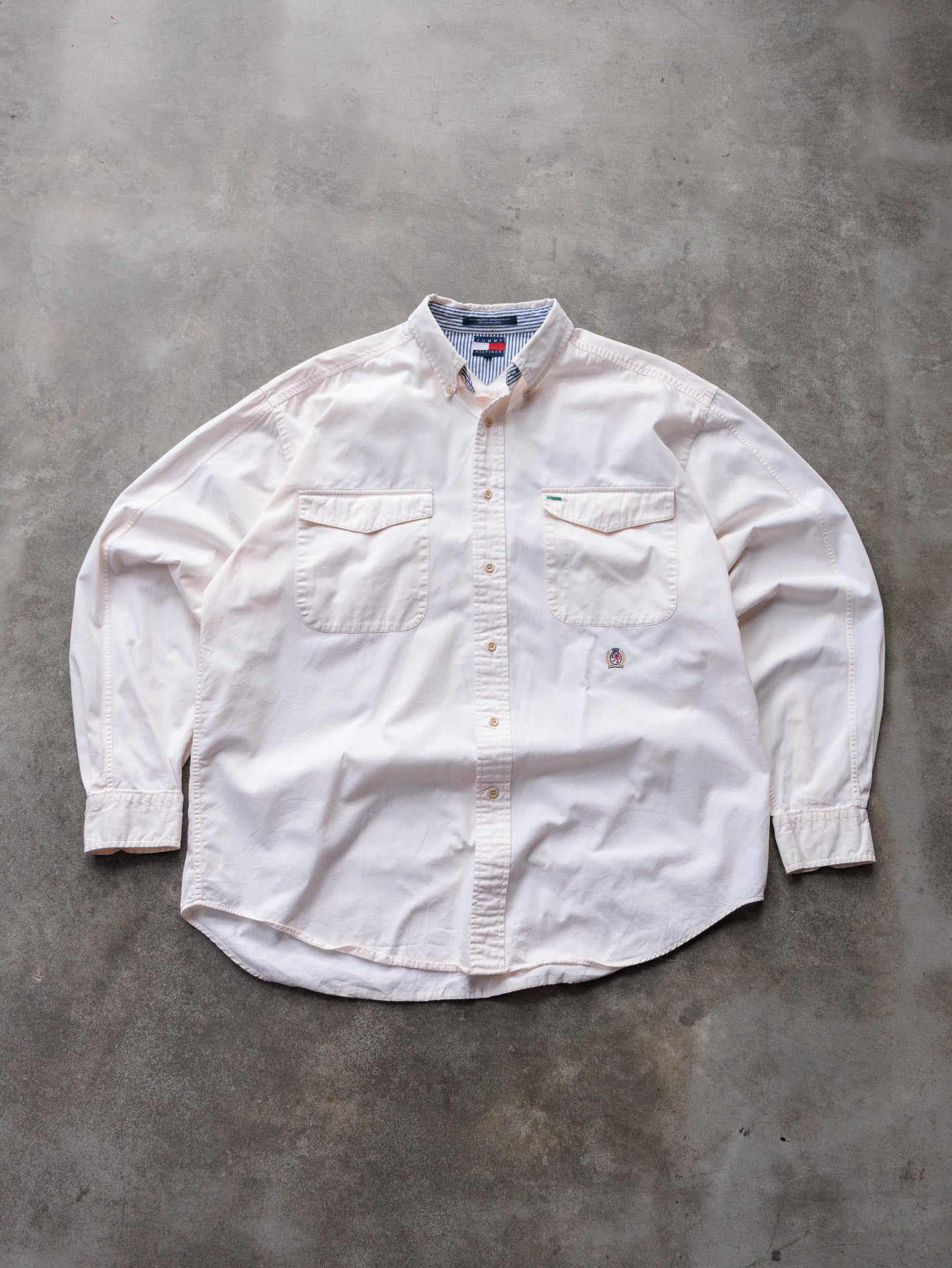 Vintage 00s White Tommy Hilfiger Shirt (L)