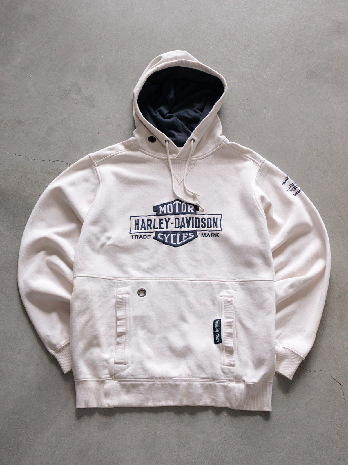 Vintage Beige Harley-Davidson Washington Utah Hoodie (-)