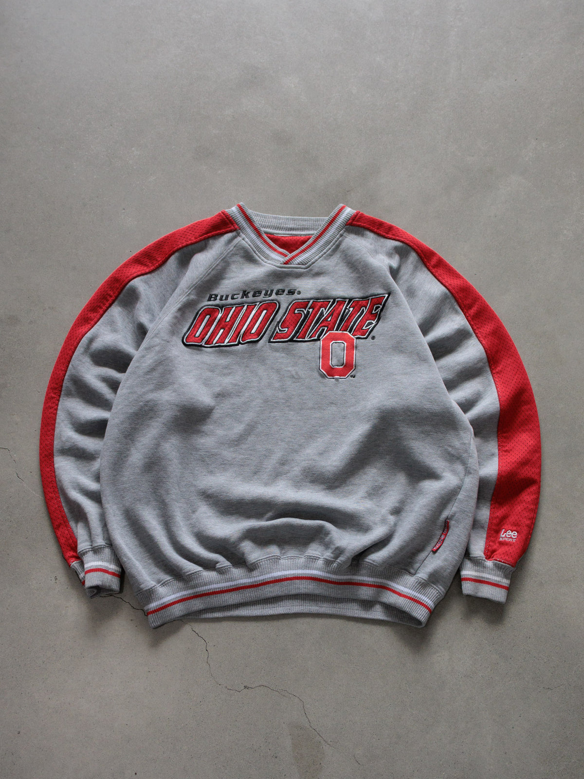 Vintage 90s Grey Lee Sport Ohio State Buckeyes Sweatshirt (-)
