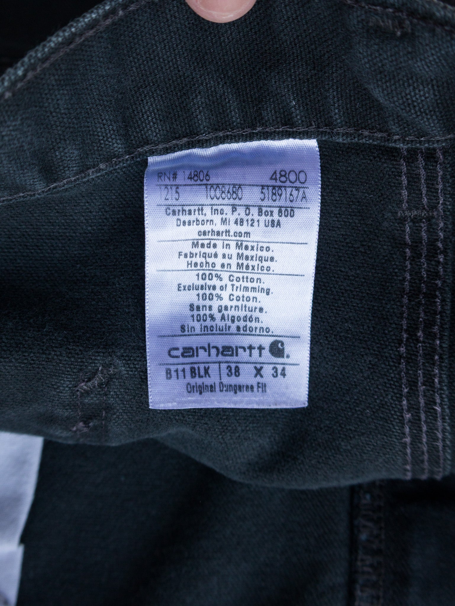 Vintage Black Carhartt Carpenter Pants (W38)