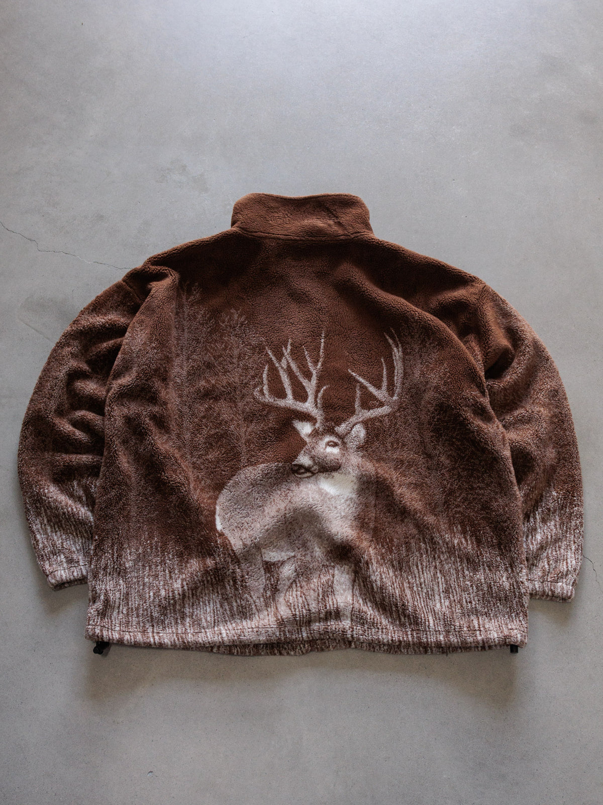 Vintage Brown Deer Fleece Jacket (XL)