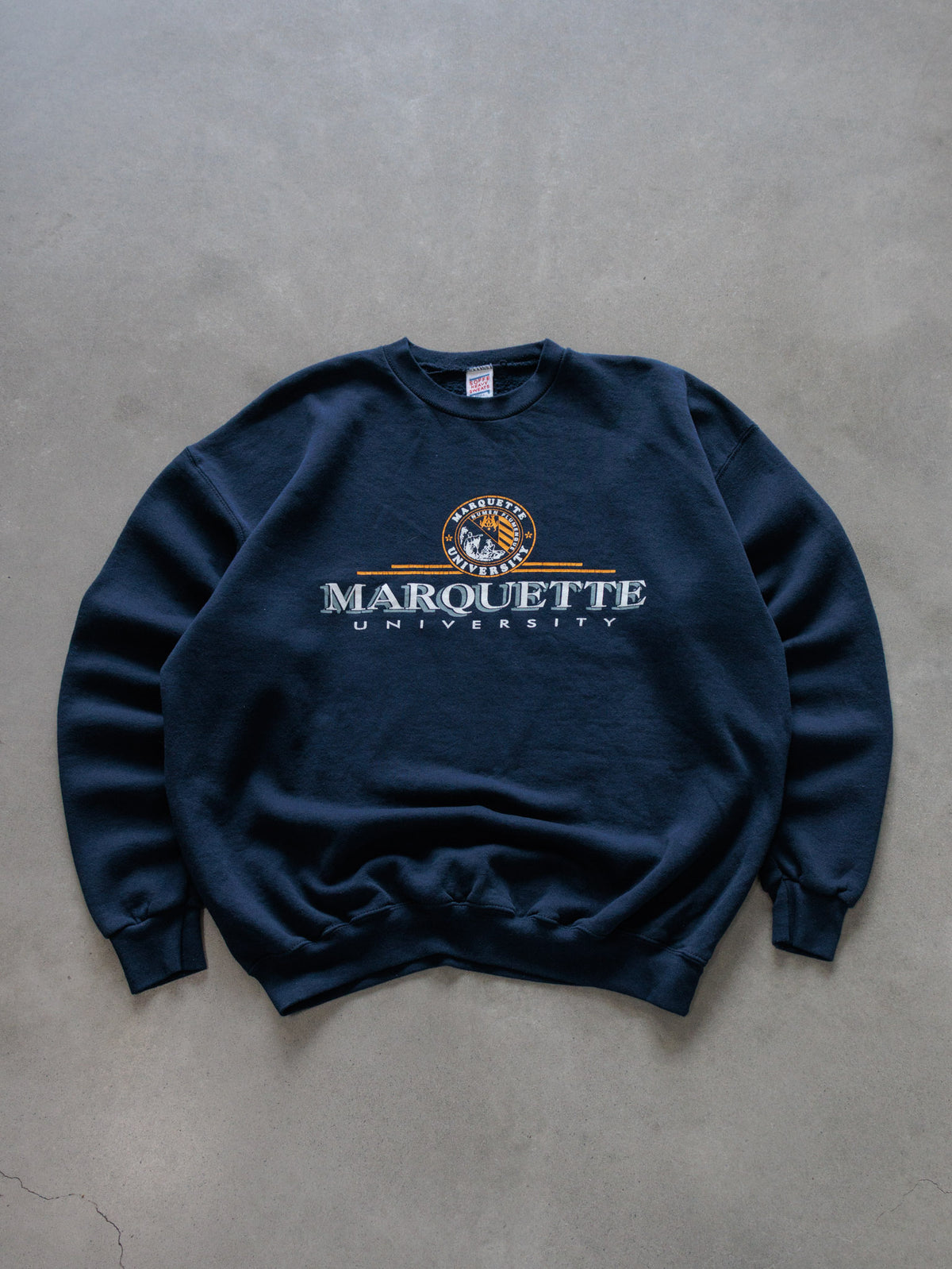 Vintage 90s Navy Marquette University Sweatshirt (XL)
