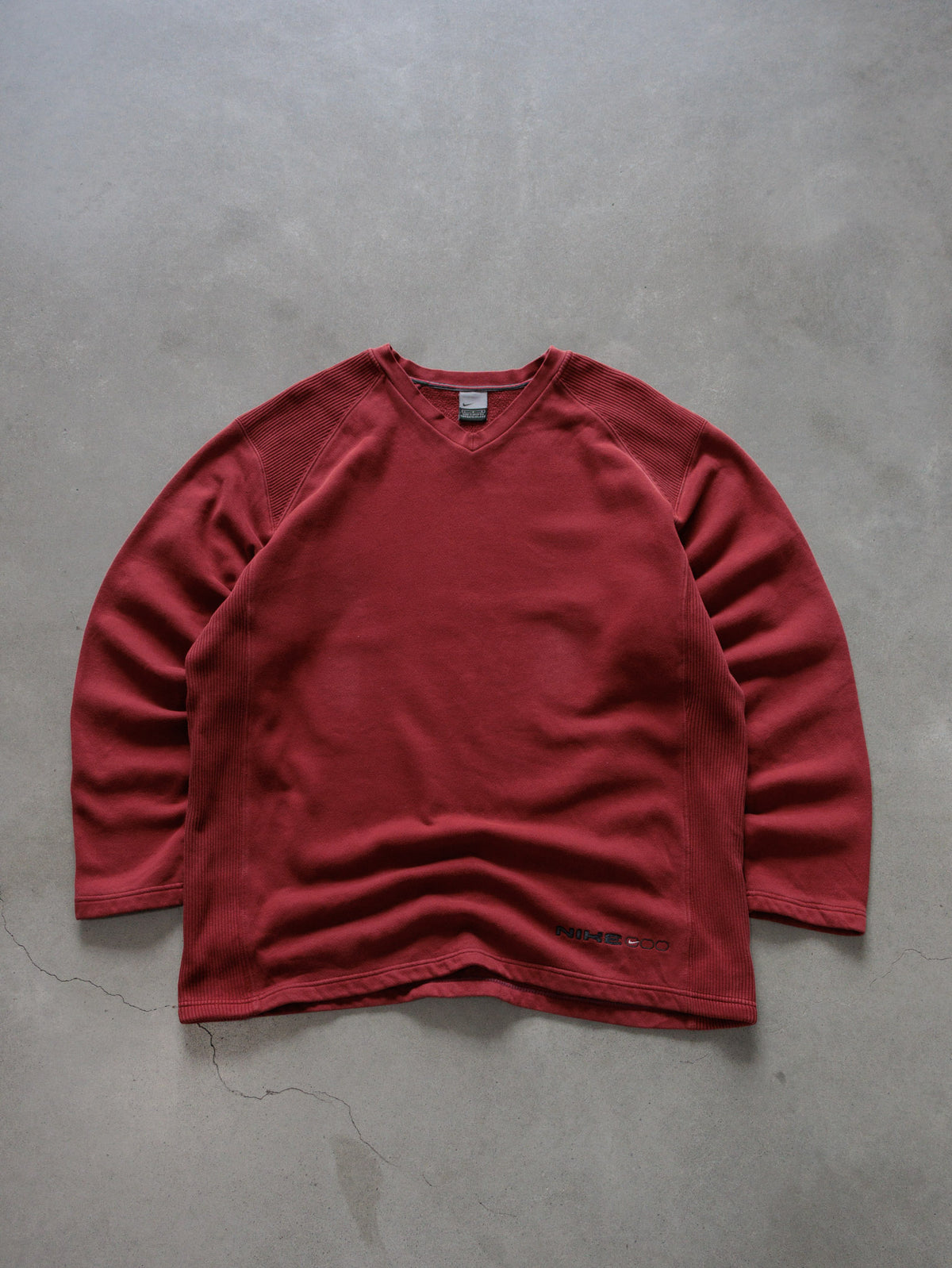Vintage 00s Red Nike 600 V-Neck Sweatshirt (L)