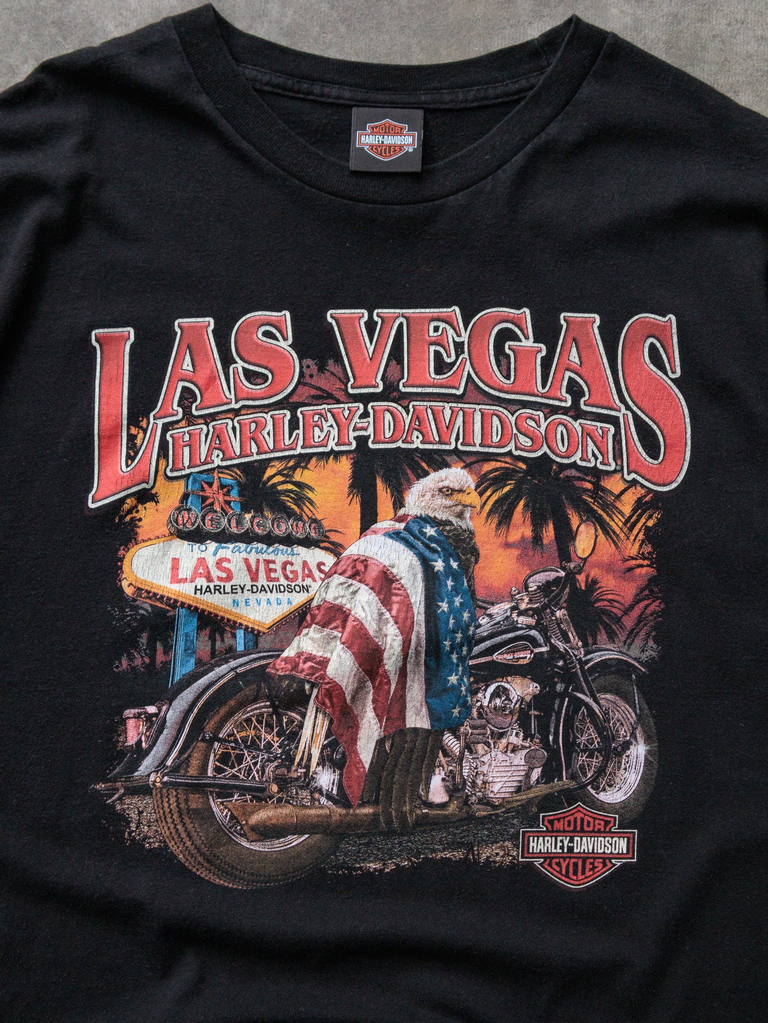Vintage 00s Black Harley-Davidson Las Vegas Tee (2XL)