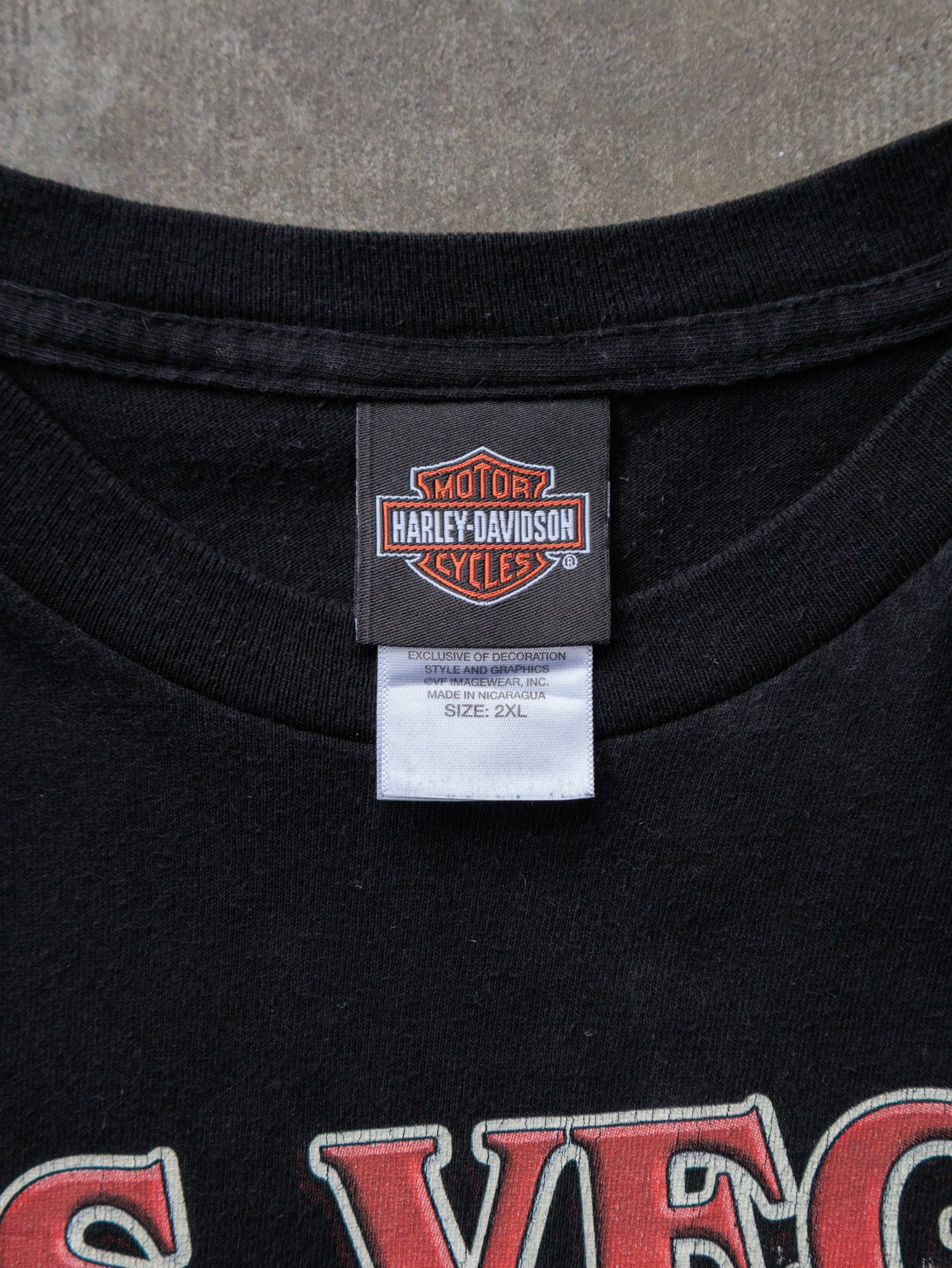 Vintage 00s Black Harley-Davidson Las Vegas Tee (2XL)