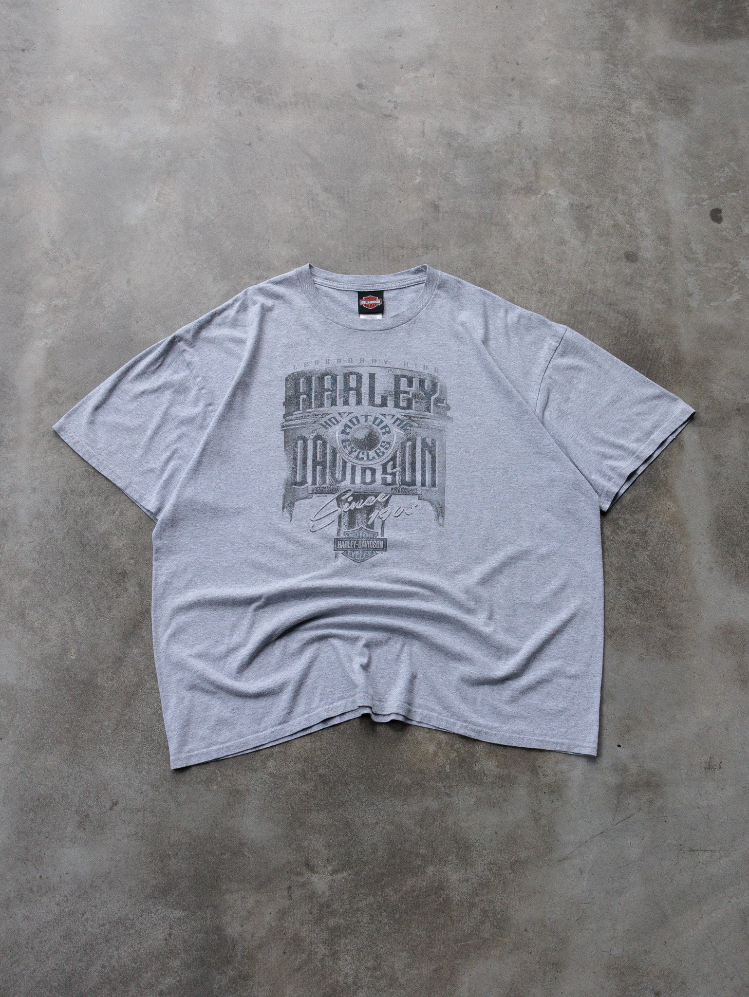 Vintage 2014 Grey Harley-Davidson Zion Washington Utah Tee (2XL)