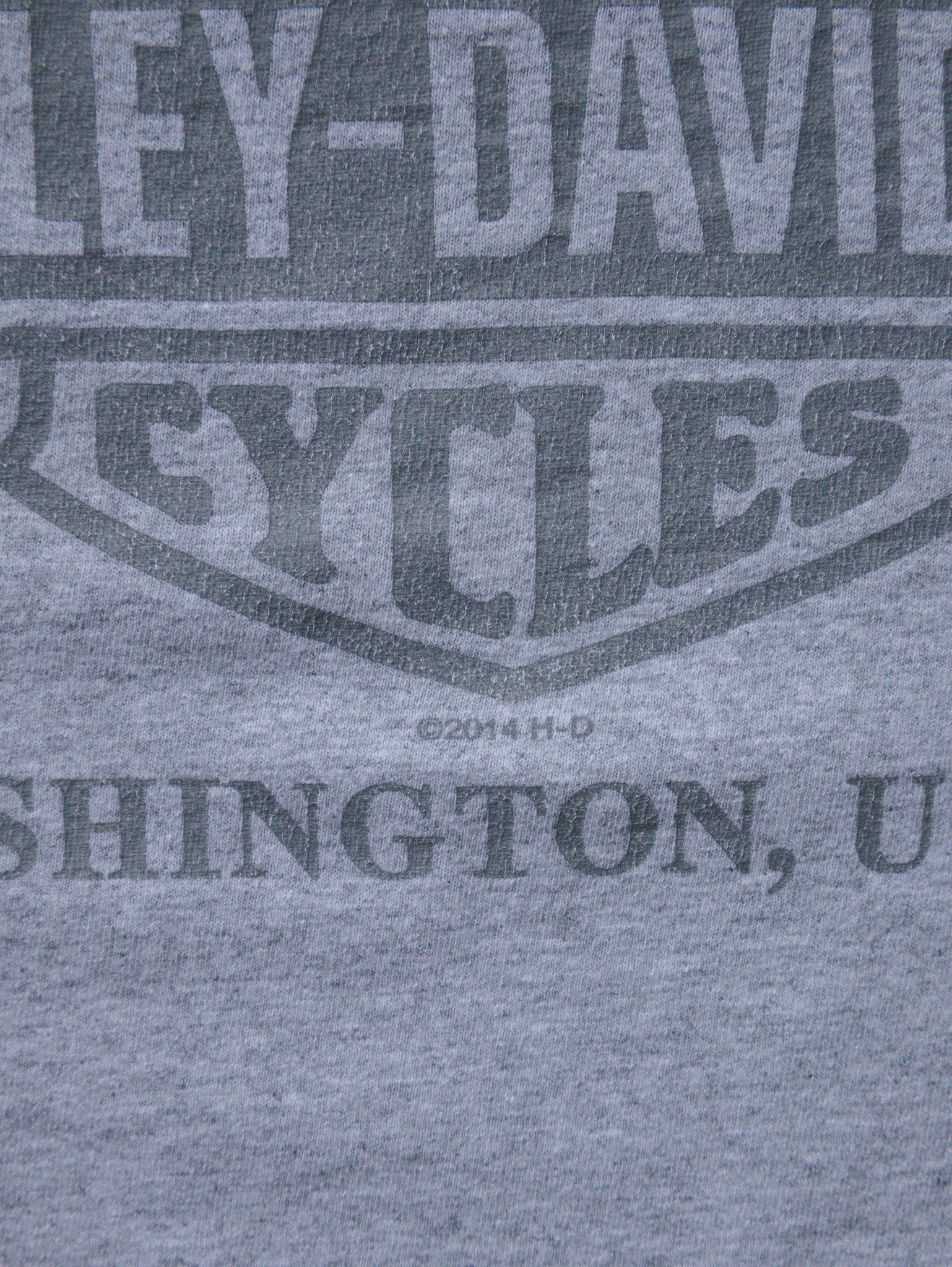 Vintage 2014 Grey Harley-Davidson Zion Washington Utah Tee (2XL)