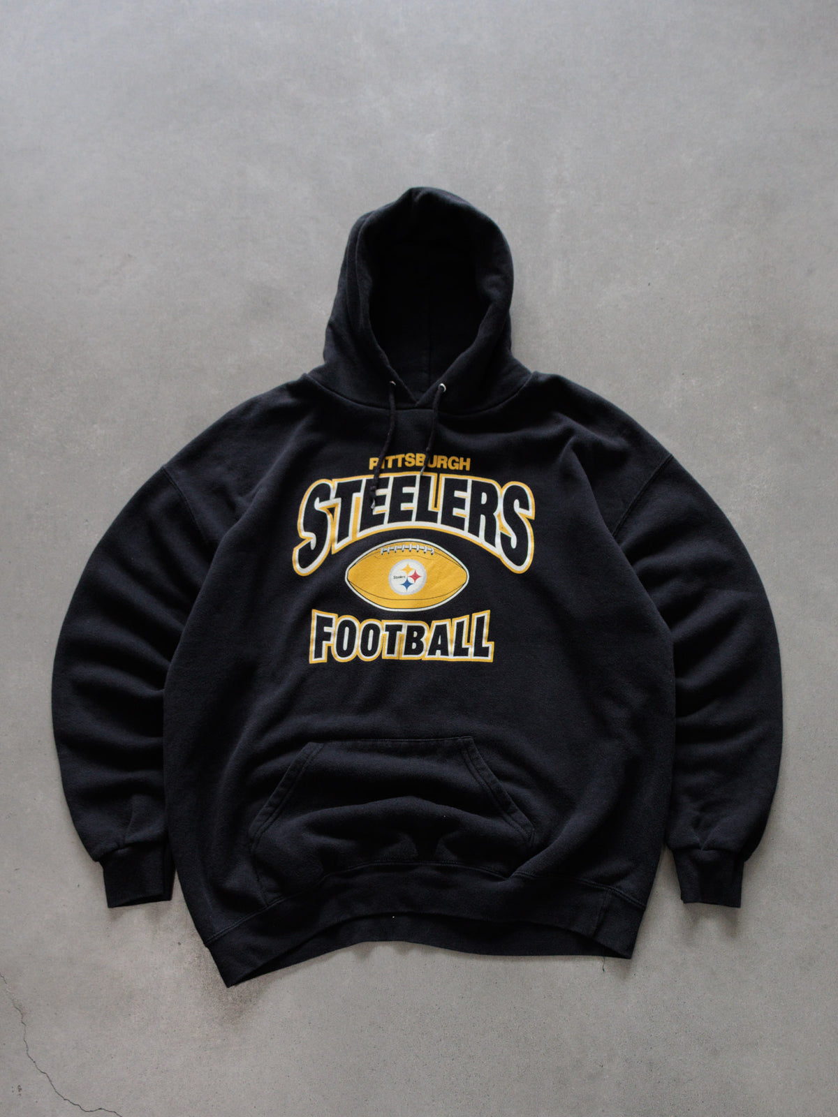 Vintage Black Pittsburgh Steelers Football Hoodie (XL)