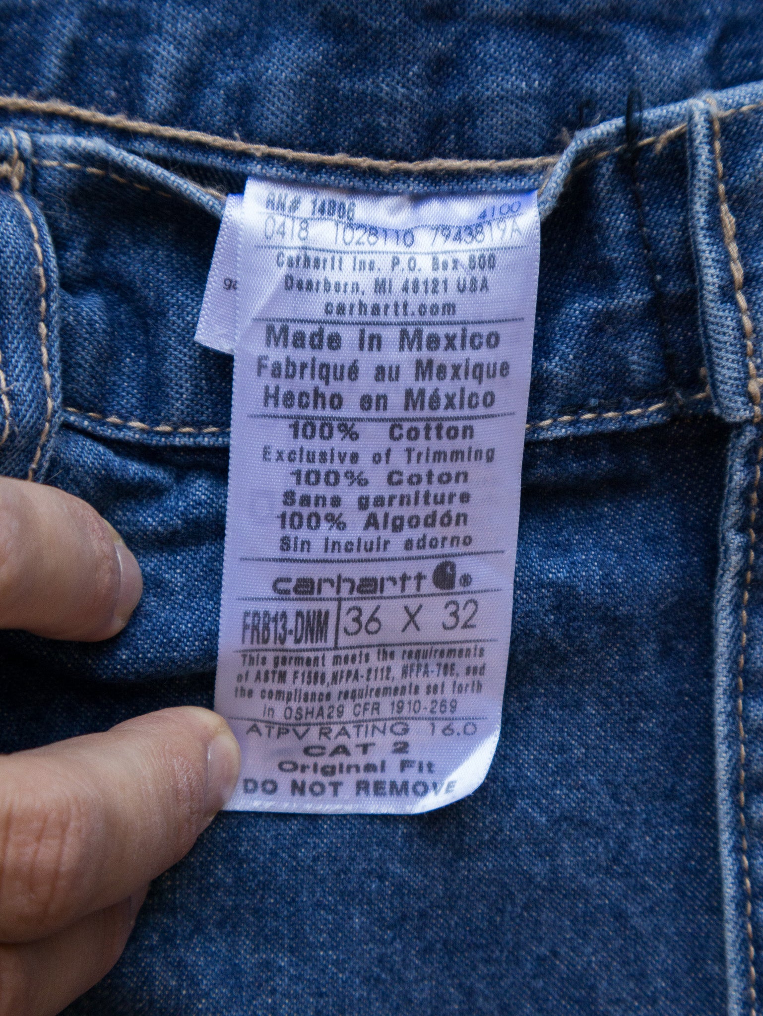 Vintage Blue Carhartt Carpenter Jeans (W36)