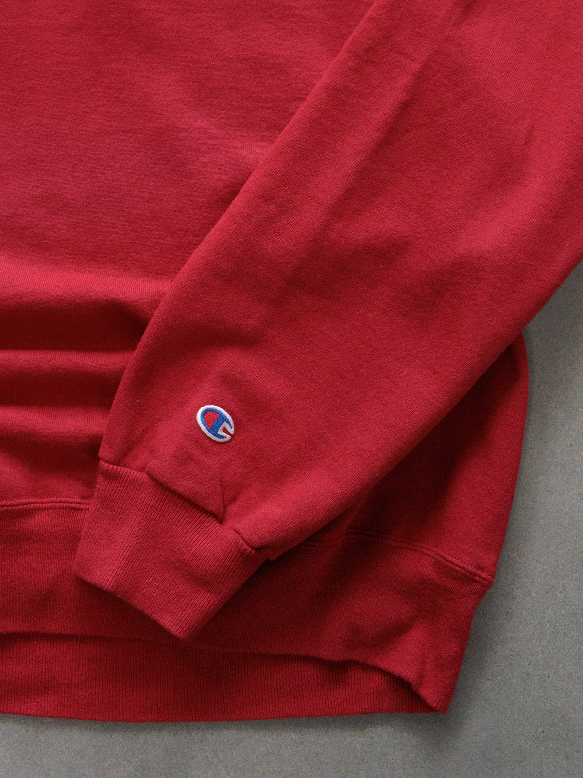 Vintage 90s Red Champion Spell Out Sweatshirt (XL)