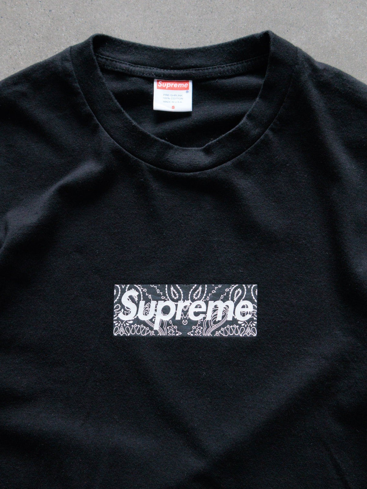 2019 Black Supreme Bandana Box Logo Tee (S)