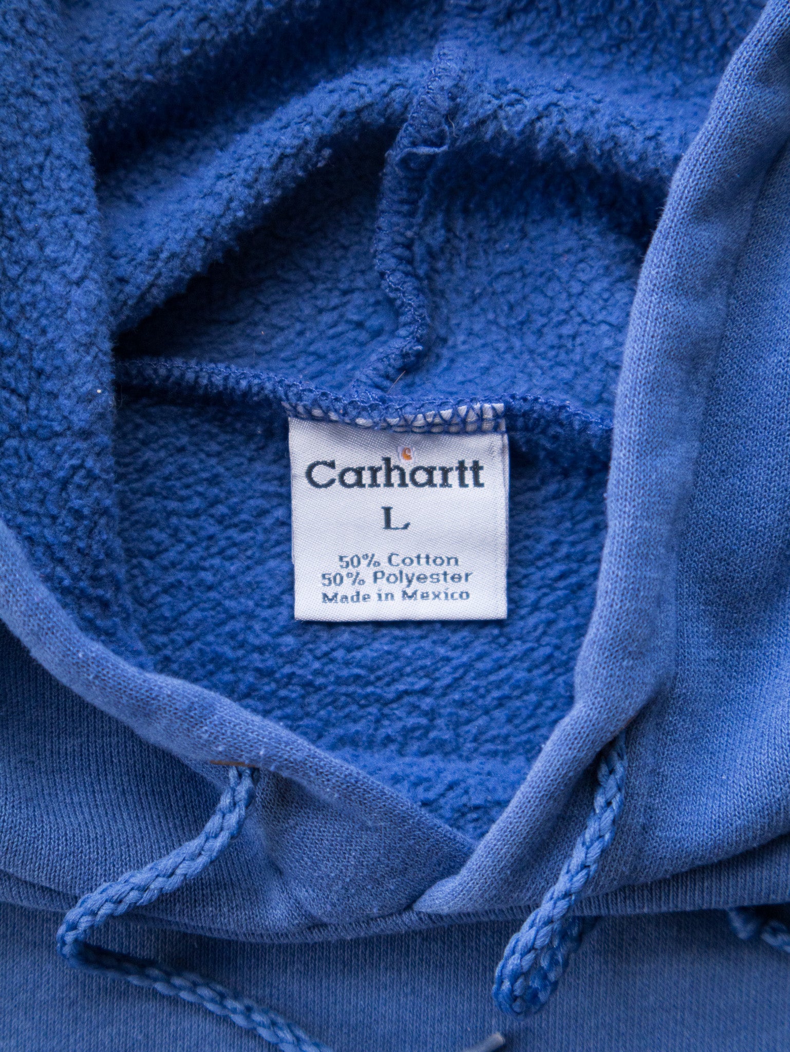 Vintage Blue Carhartt Spell Out Hoodie (L)