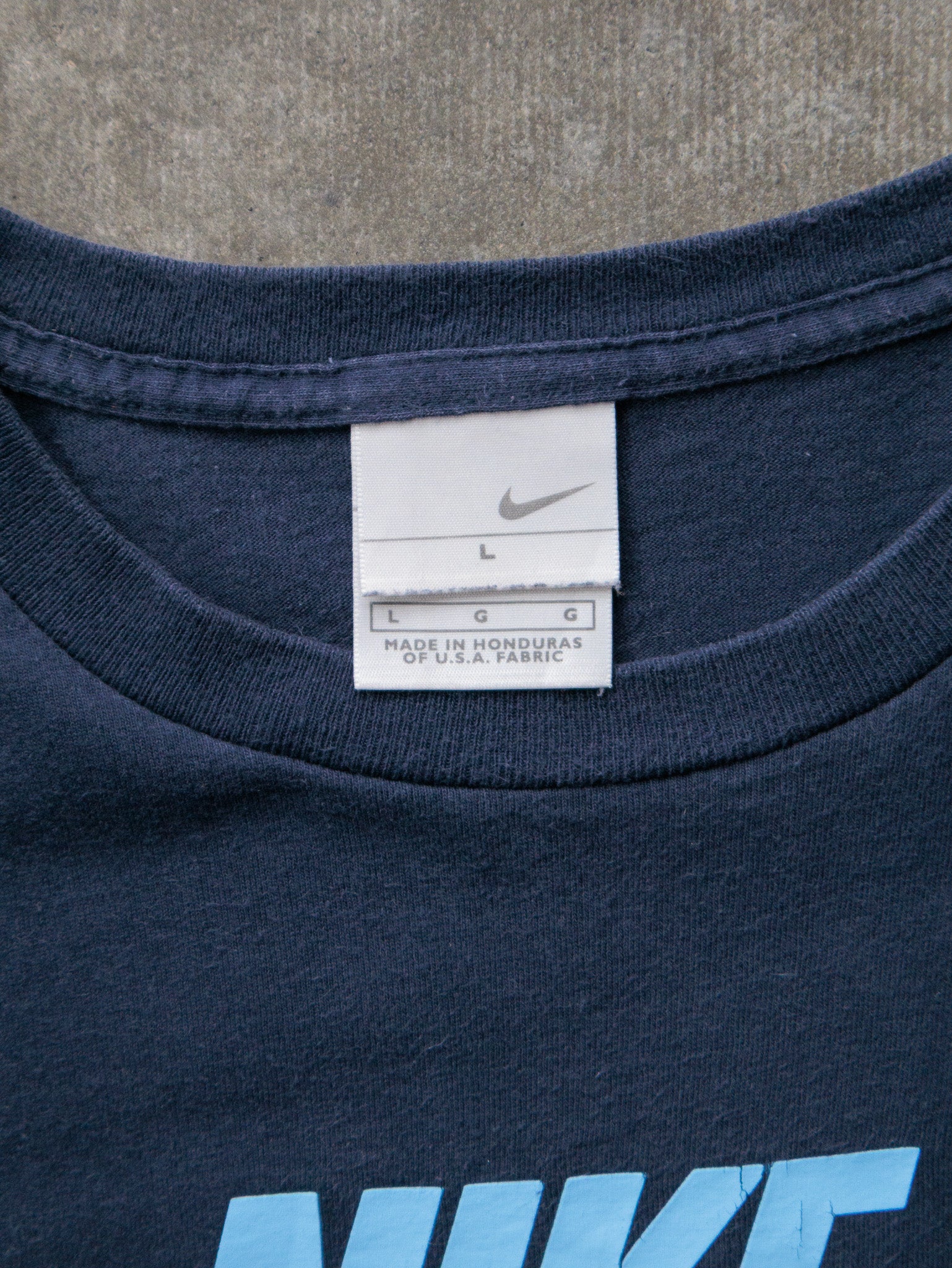 Vintage 00s Navy Nike Air Basketball Tee (L)