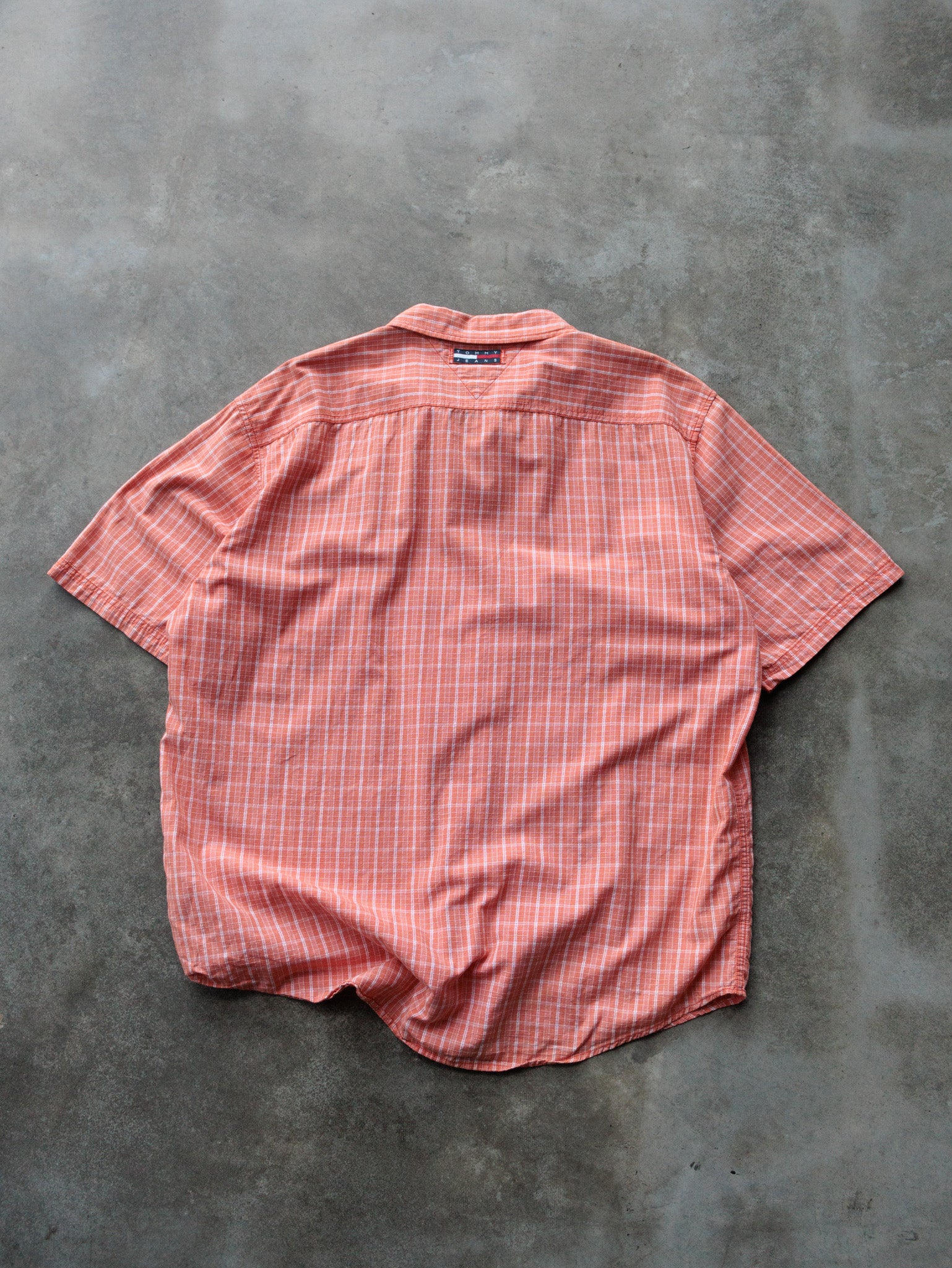 Vintage 00s Orange Tommy Jeans Shirt (2XL)