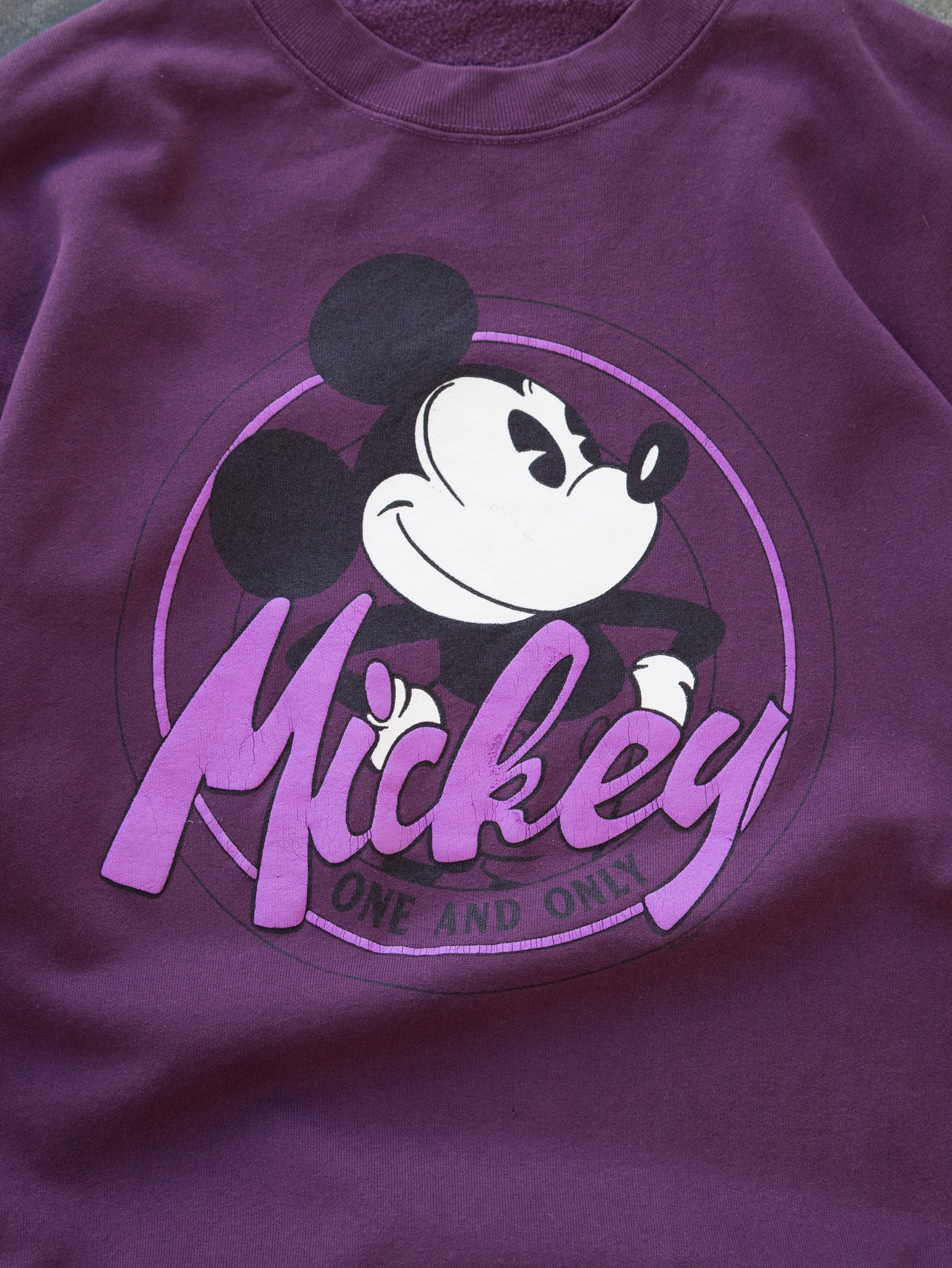 Vintage Purple Disney Mickey Sweatshirt (M)