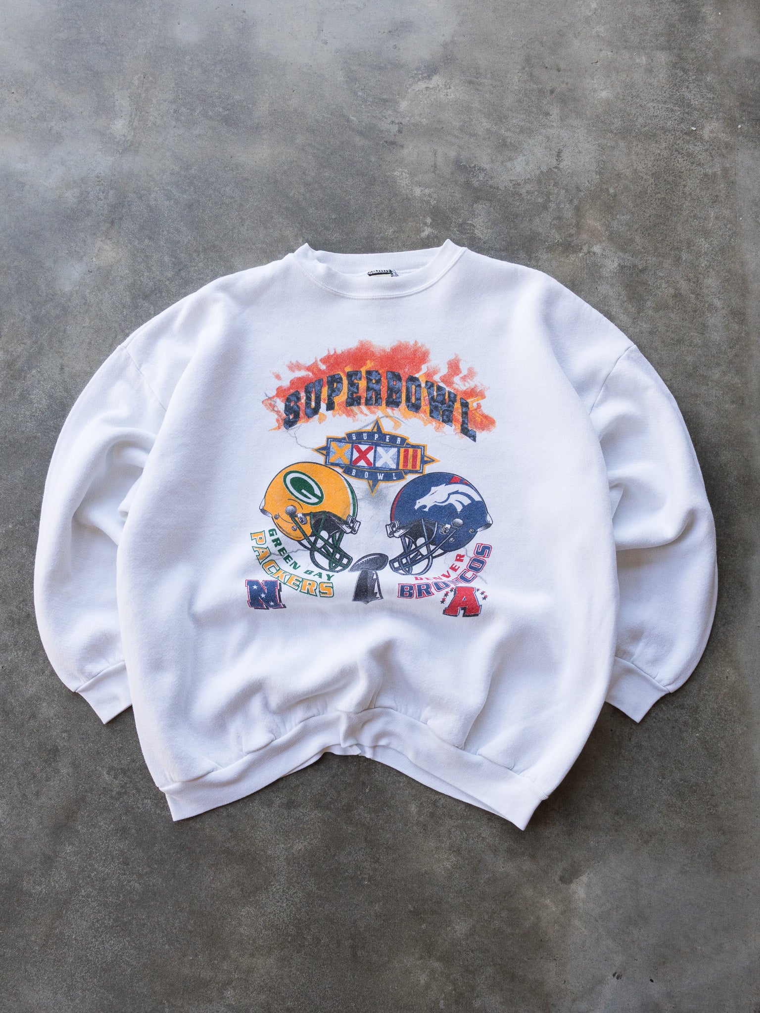 Vintage 1998 White Super Bowl San Diego California Sweatshirt (2XL)