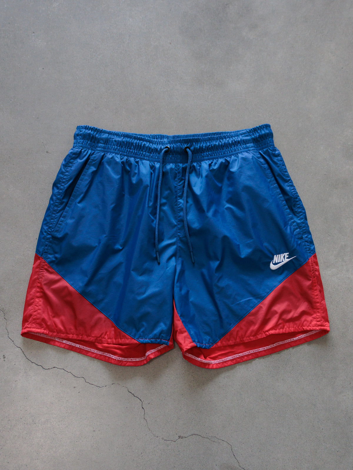 Vintage Blue Nike Colourblock Swim Shorts (S)