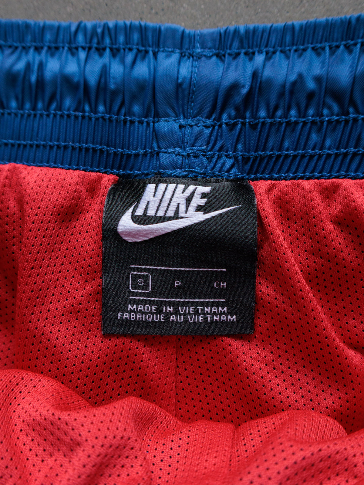 Vintage Blue Nike Colourblock Swim Shorts (S)