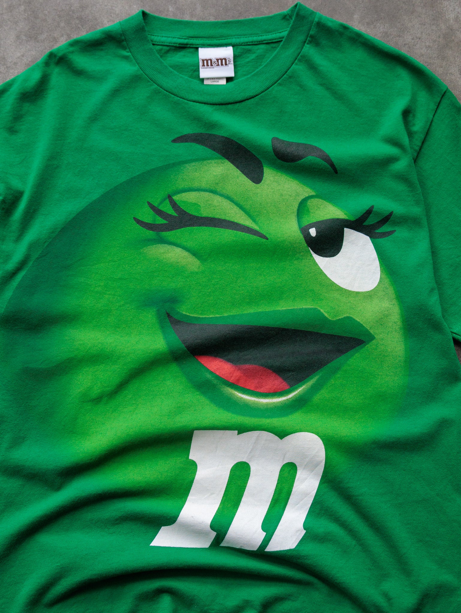 Vintage 00s Green M&M's Tee (L)