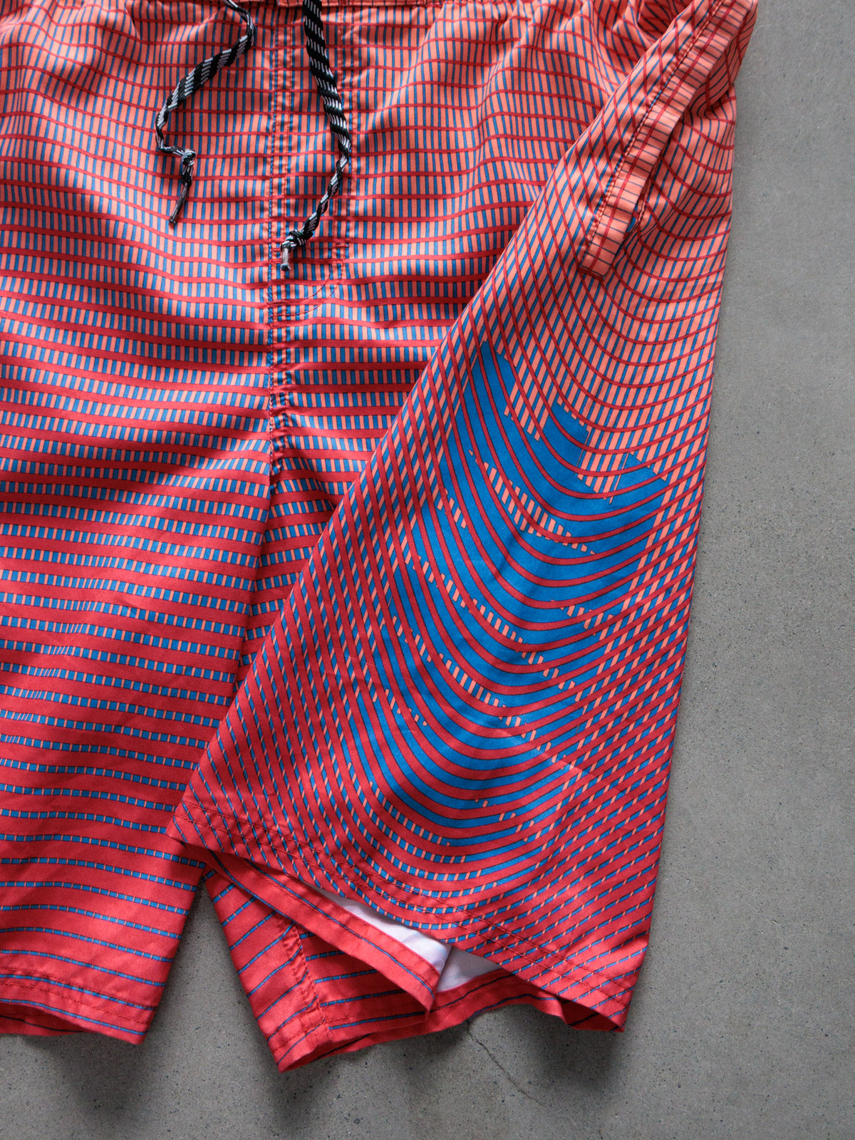 Vintage Red Striped Nike Swim Shorts (XL)