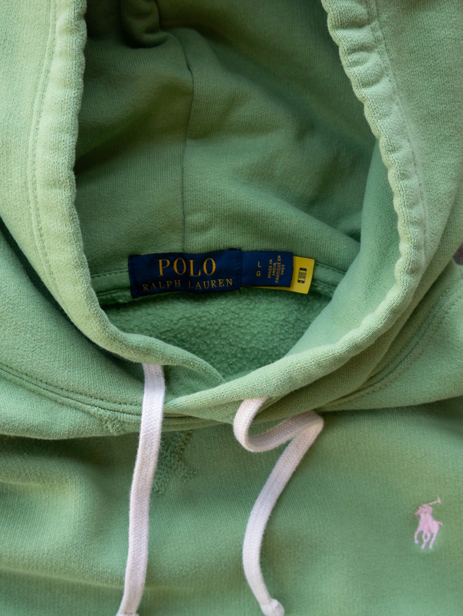 Vintage Lime Polo Ralph Lauren Hoodie (L)
