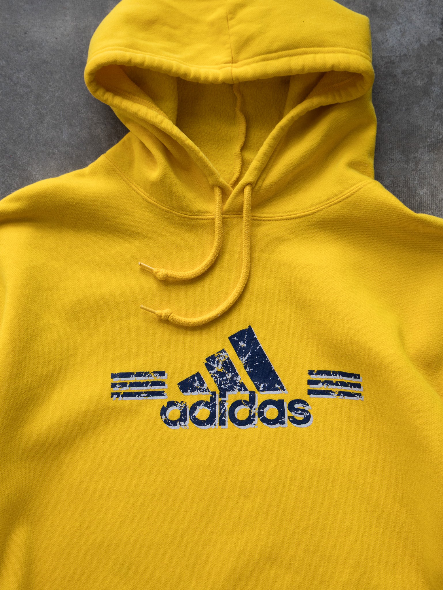 Vintage Yellow Adidas Hoodie (L)