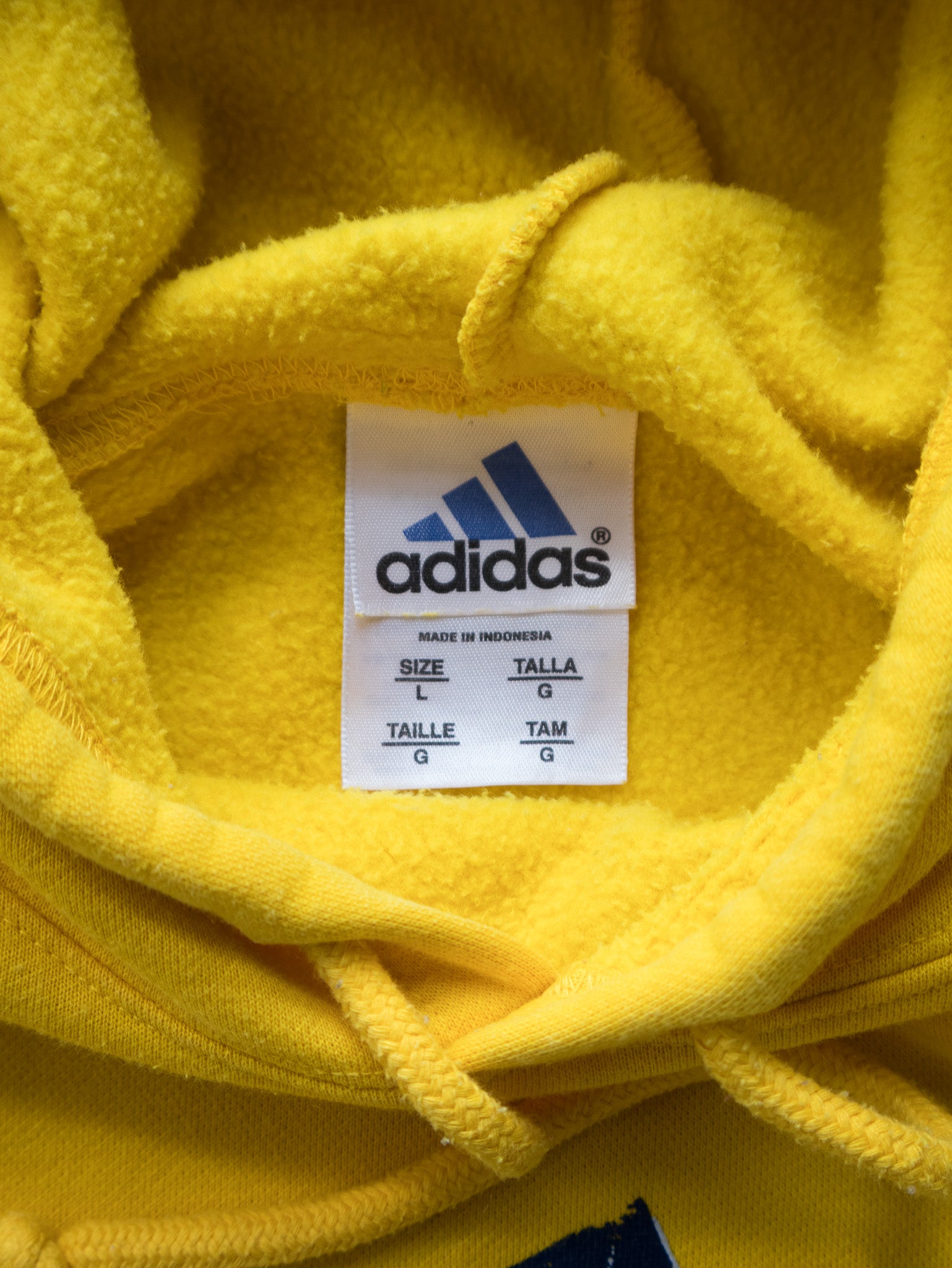 Vintage Yellow Adidas Hoodie (L)