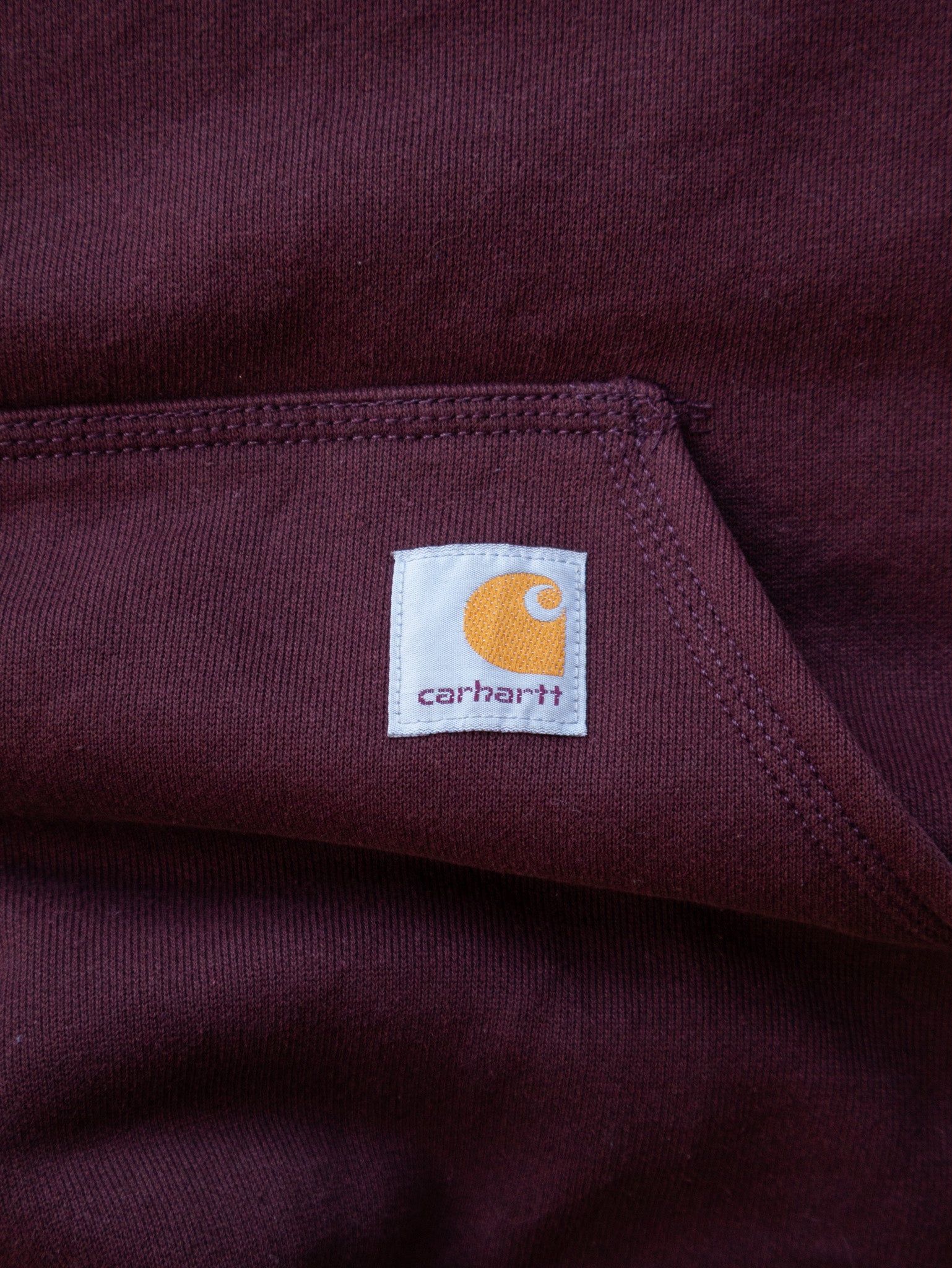 Vintage Burgundy Carhartt Spell Out Hoodie (S)