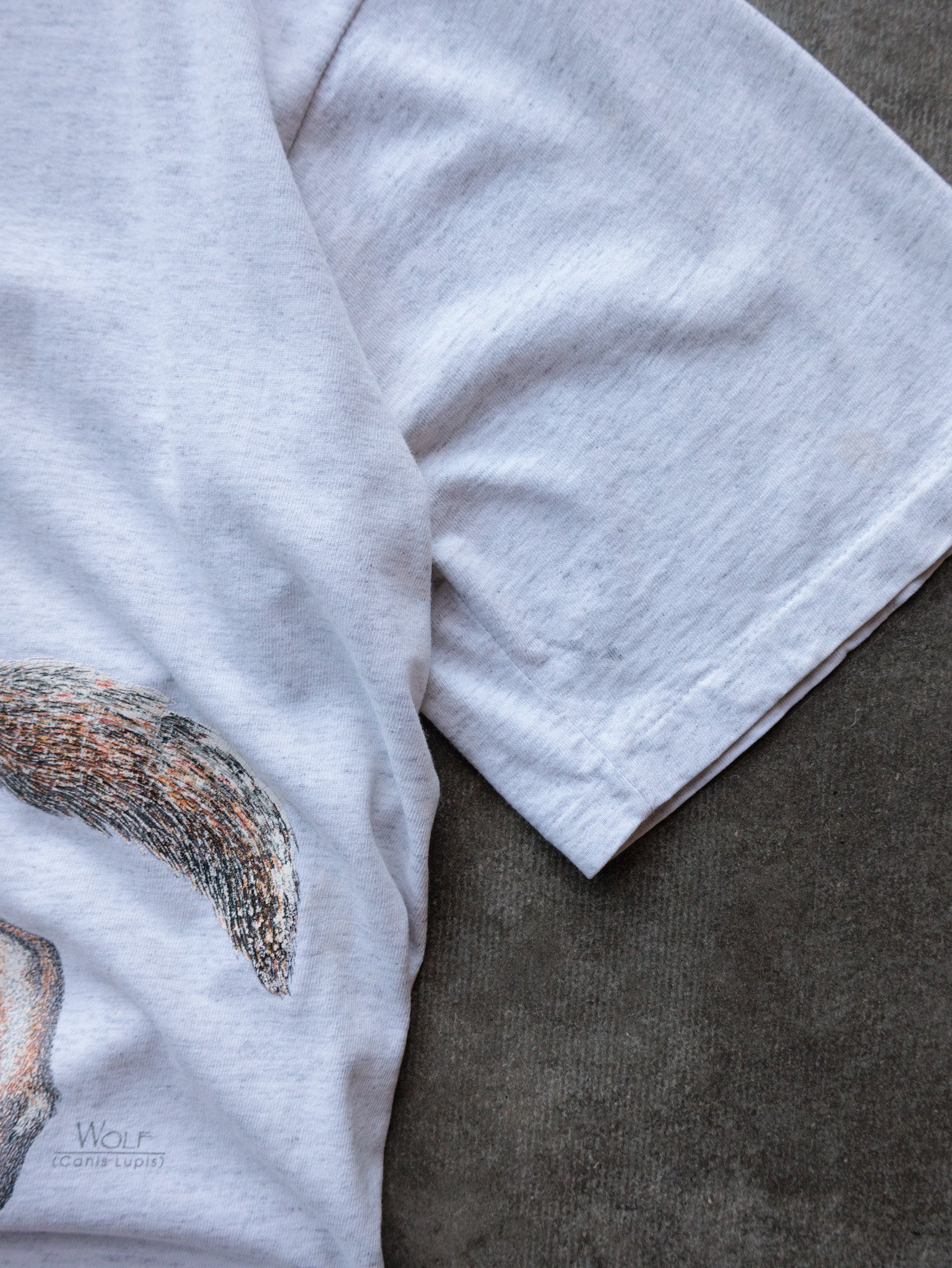 Vintage Grey Wolf Graphic Tee (L)
